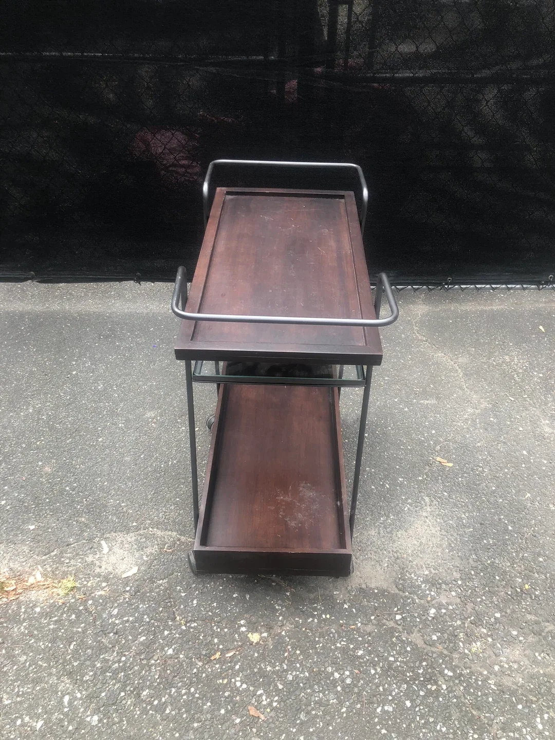 Wooden Bar Cart with Metal Frame image indicator(2)