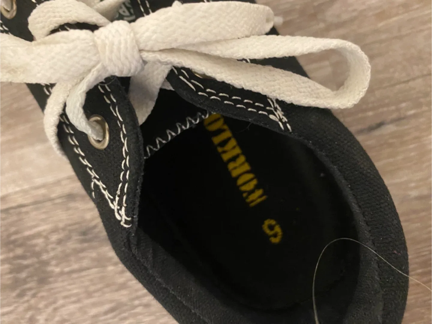 Work  Wear Black Canvas Shoes - Size 6 image indicator(4)