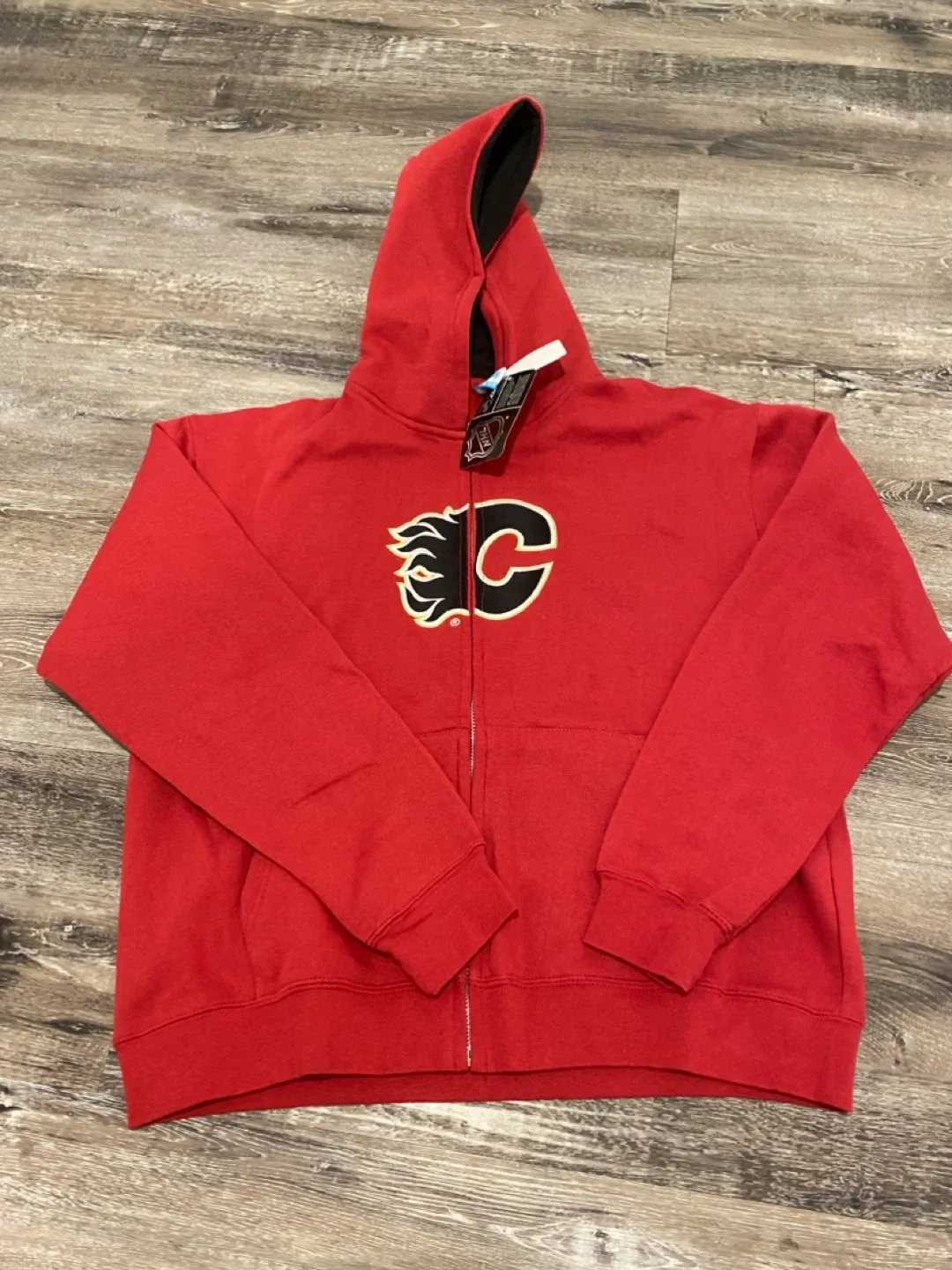 New NHL Calgary Flames Red Zip Hoodie - XL thumbnail