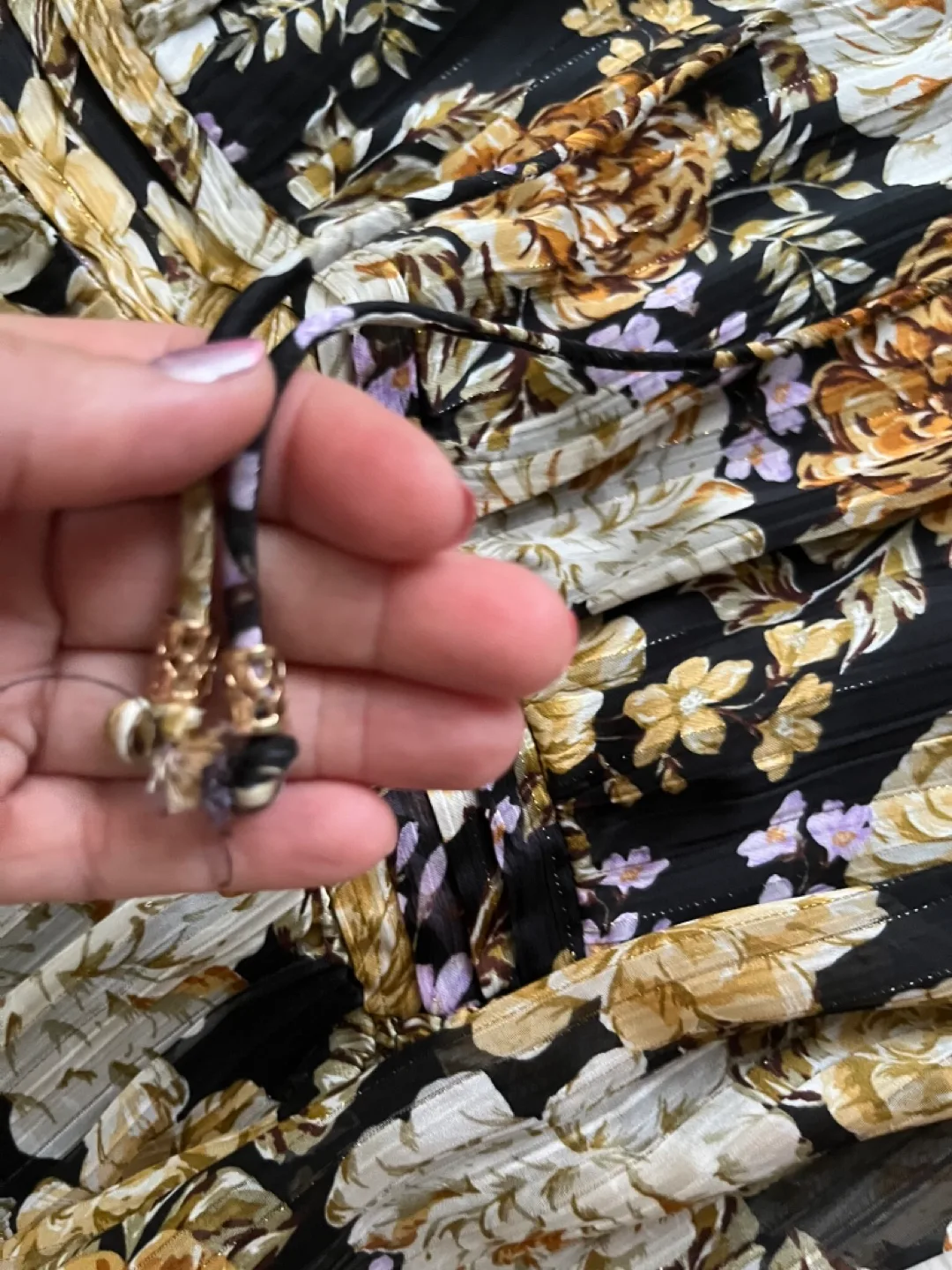 Chiffon Floral Print Dress - Size 12 image indicator(3)