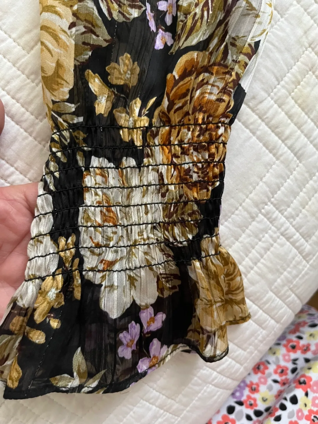 Chiffon Floral Print Dress - Size 12 image indicator(4)