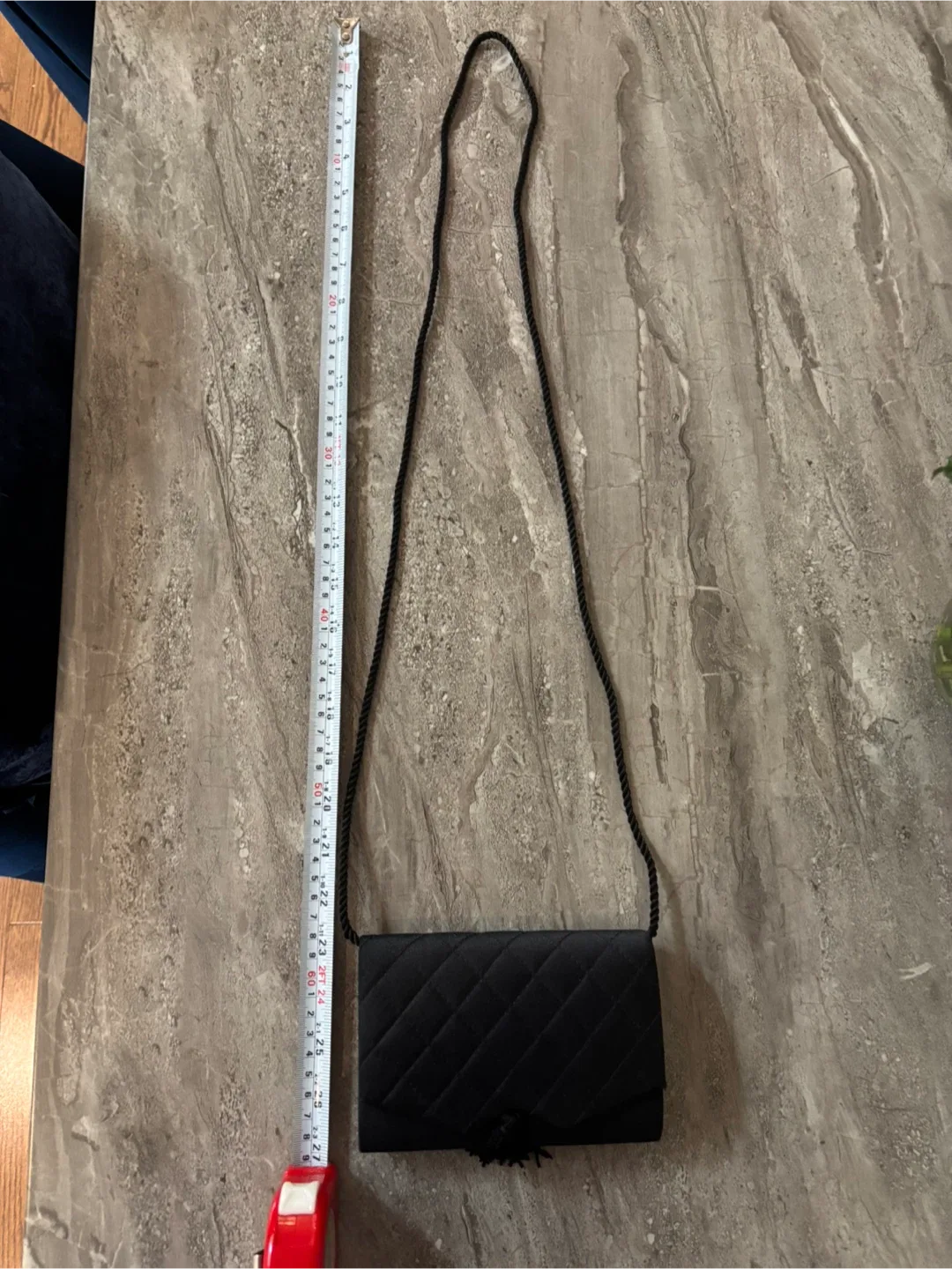 Alfred Sung Black Satin Quilted Small Evening purse image indicator(4)