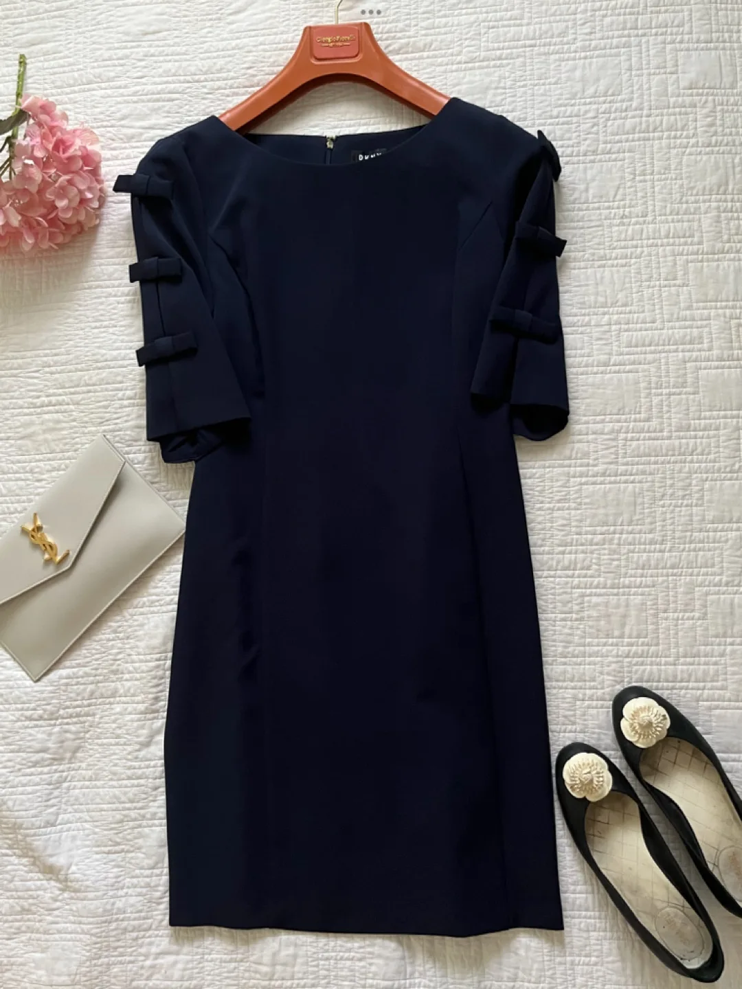 DKNY Navy Blue Dress - Size 14 thumbnail