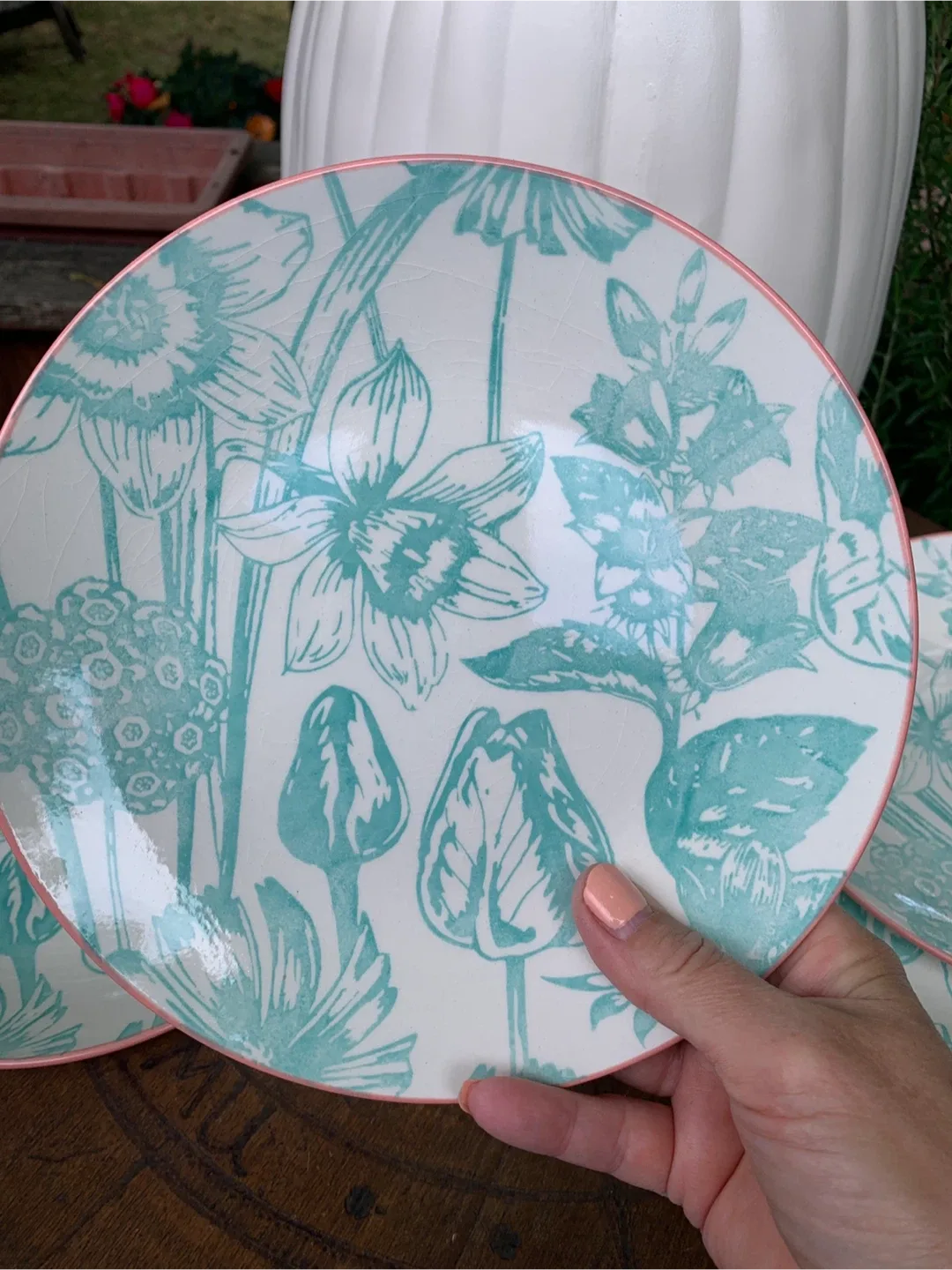 Floral Stoneware Plates-Set of Four image indicator(4)