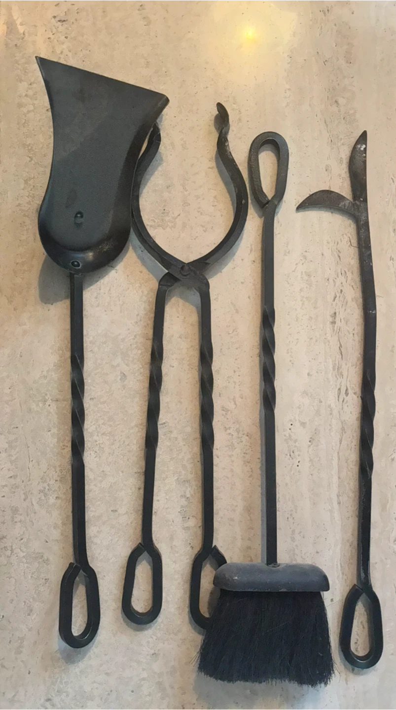 Fireplace Tool Set - Black Iron - photo 2