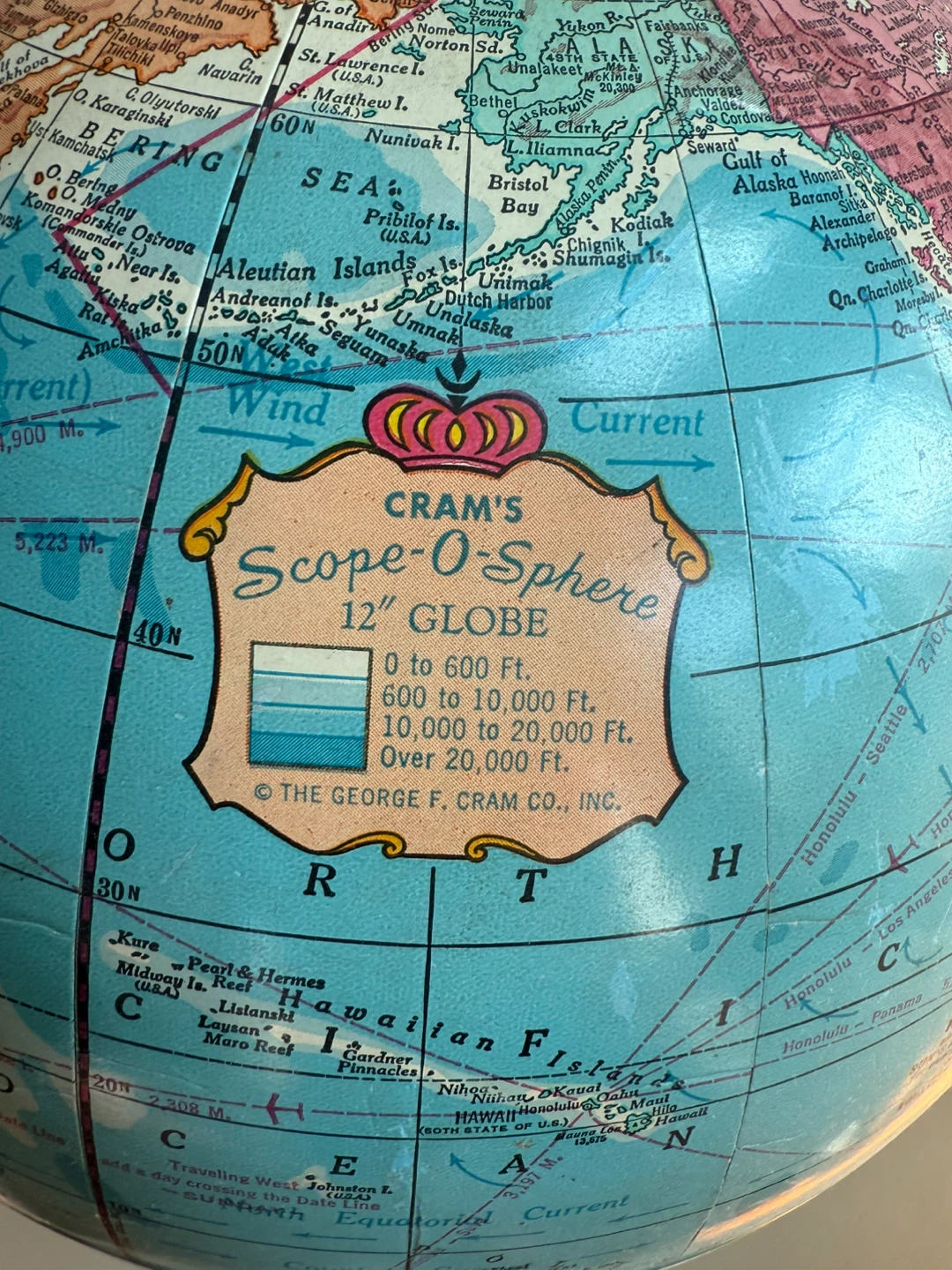 Vintage Cram's Scope-O-Sphere 12" Globe - photo 5