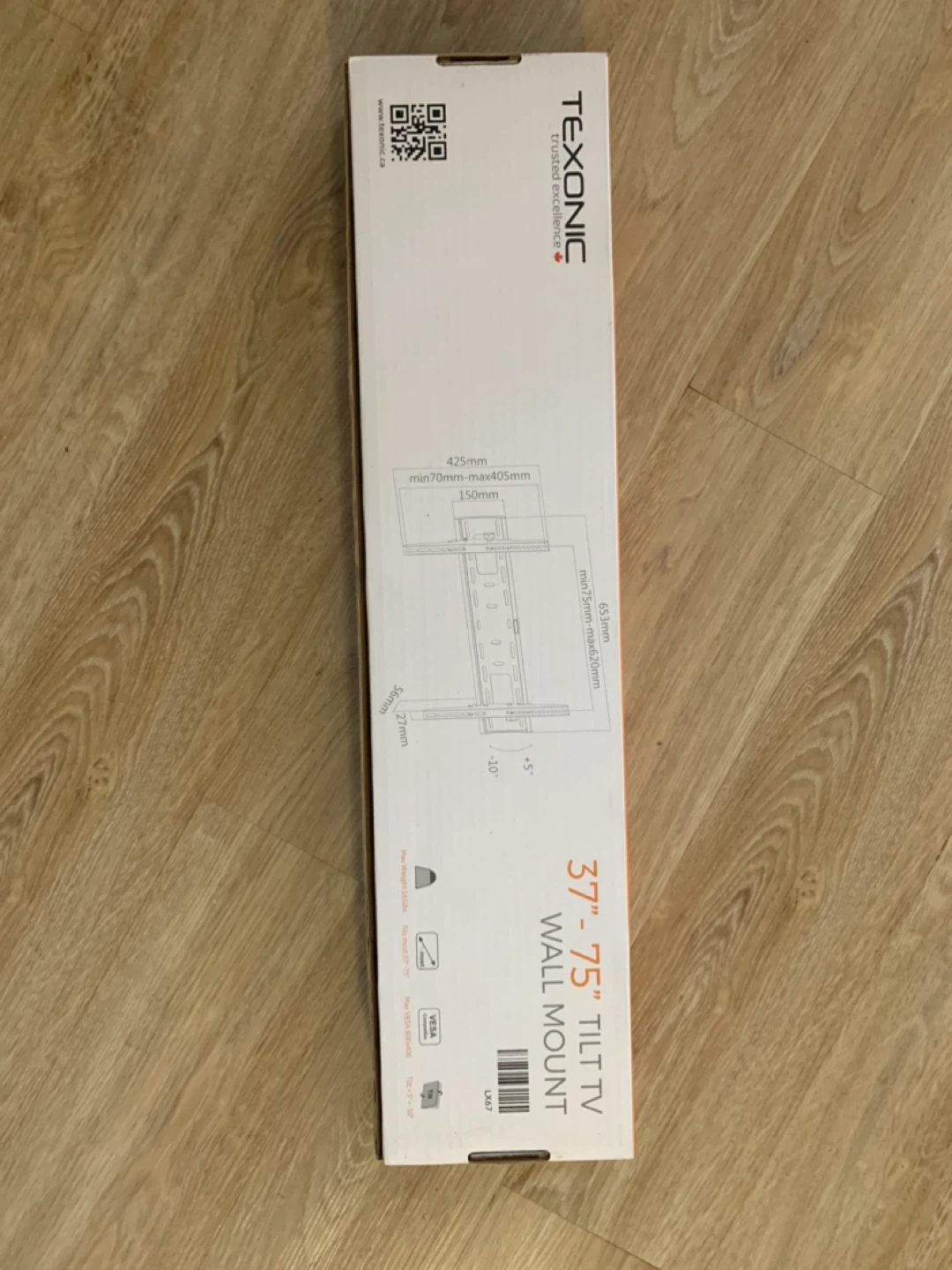 Texonic 37-75" Tilt TV Wall Mount - New in Box! - photo 2