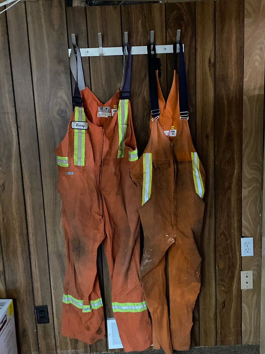 Used Orange Safety Overalls
