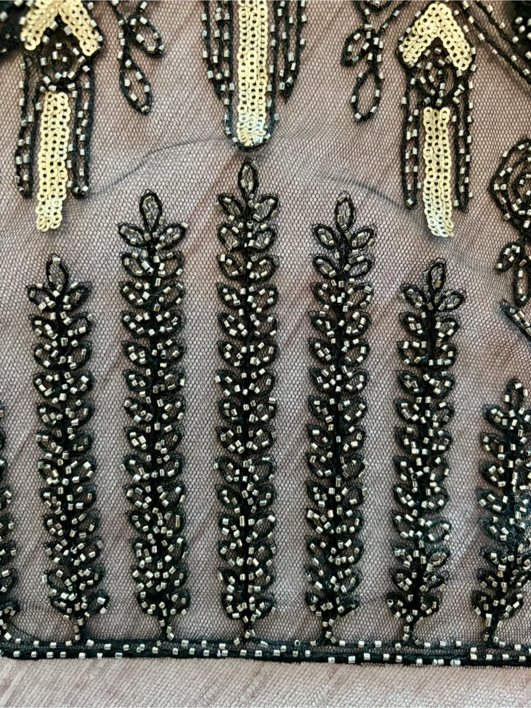 Suzy Shier Black Beaded Tank Top - Size S image indicator(3)