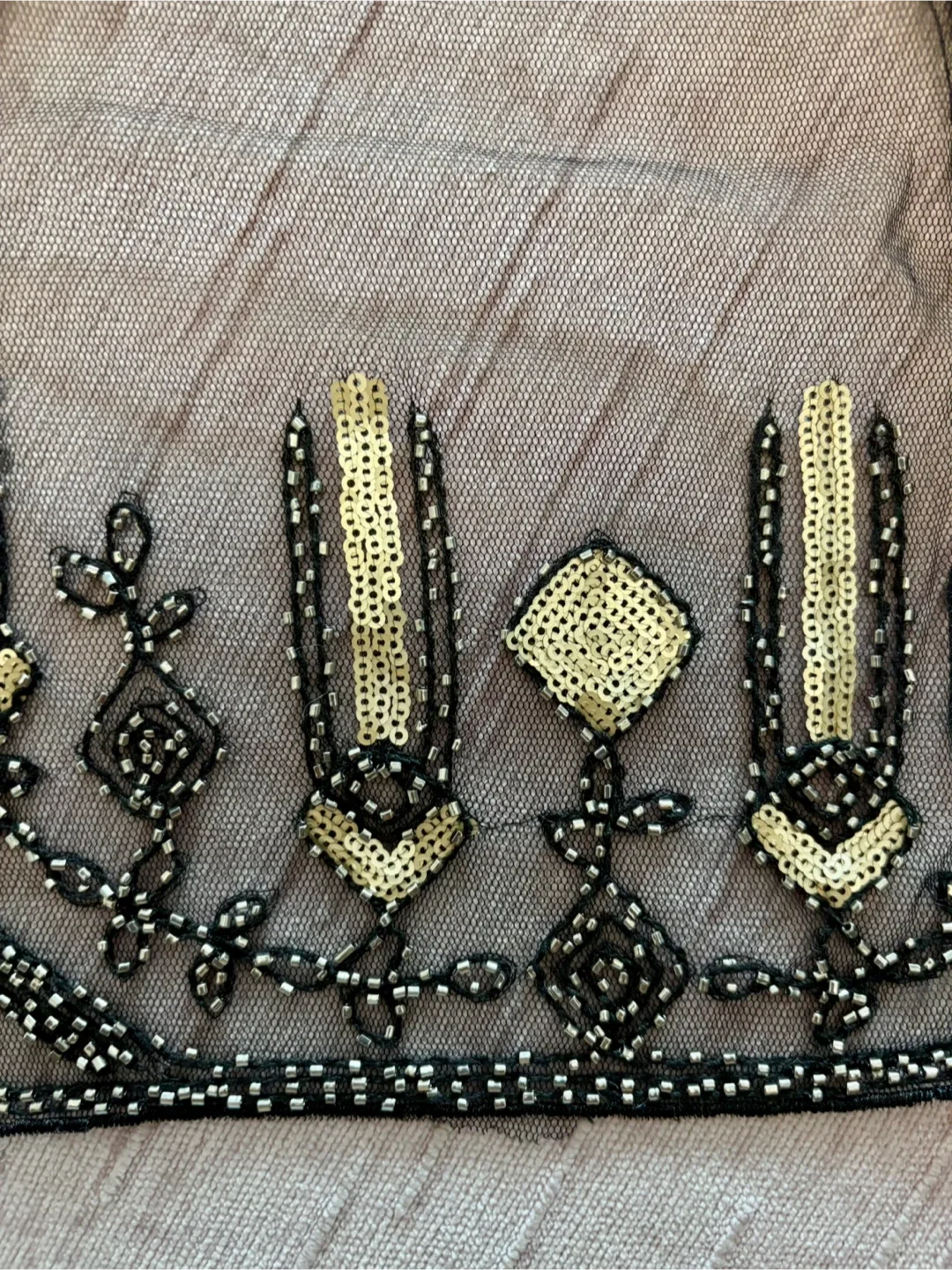 Suzy Shier Black Beaded Tank Top - Size S image indicator(4)