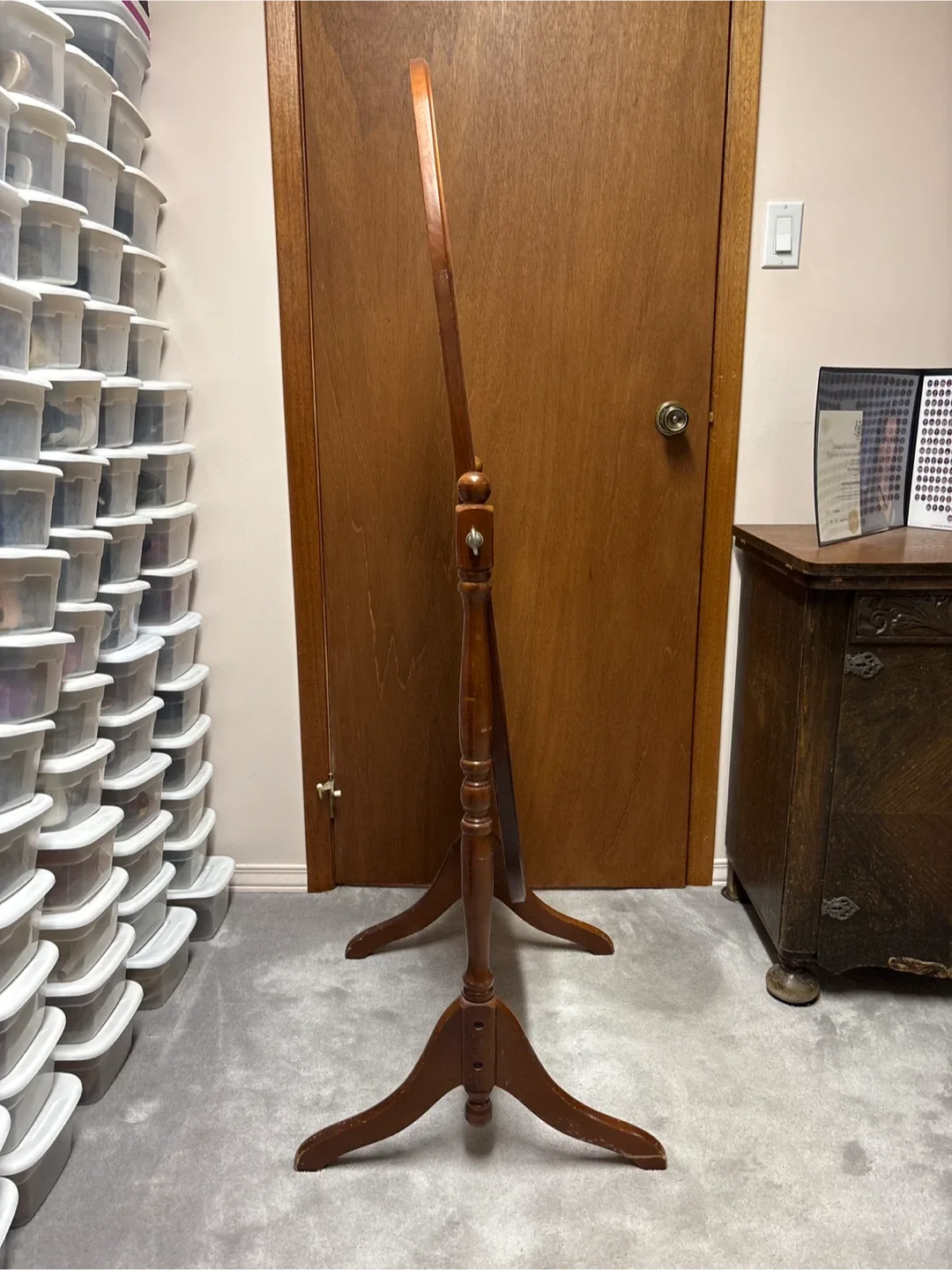 Wooden Cheval Mirror image indicator(2)