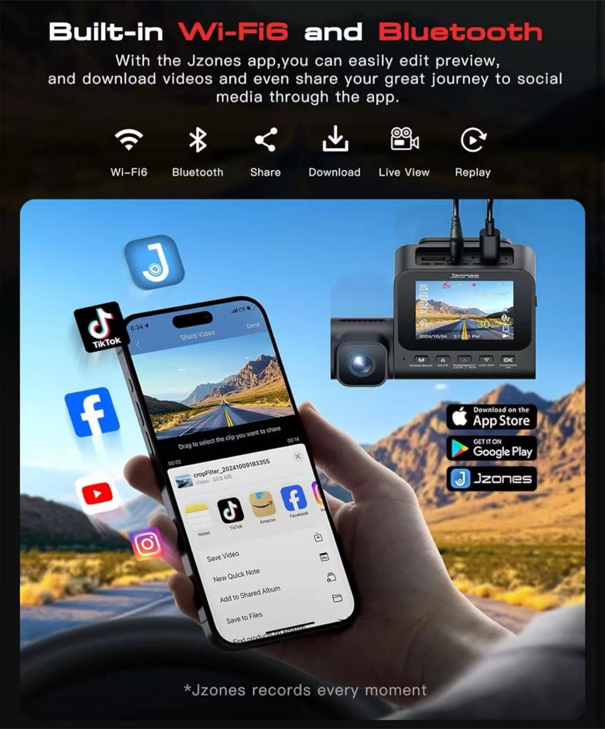 Jzones V630 4K Dash Cam with GPS - photo 4