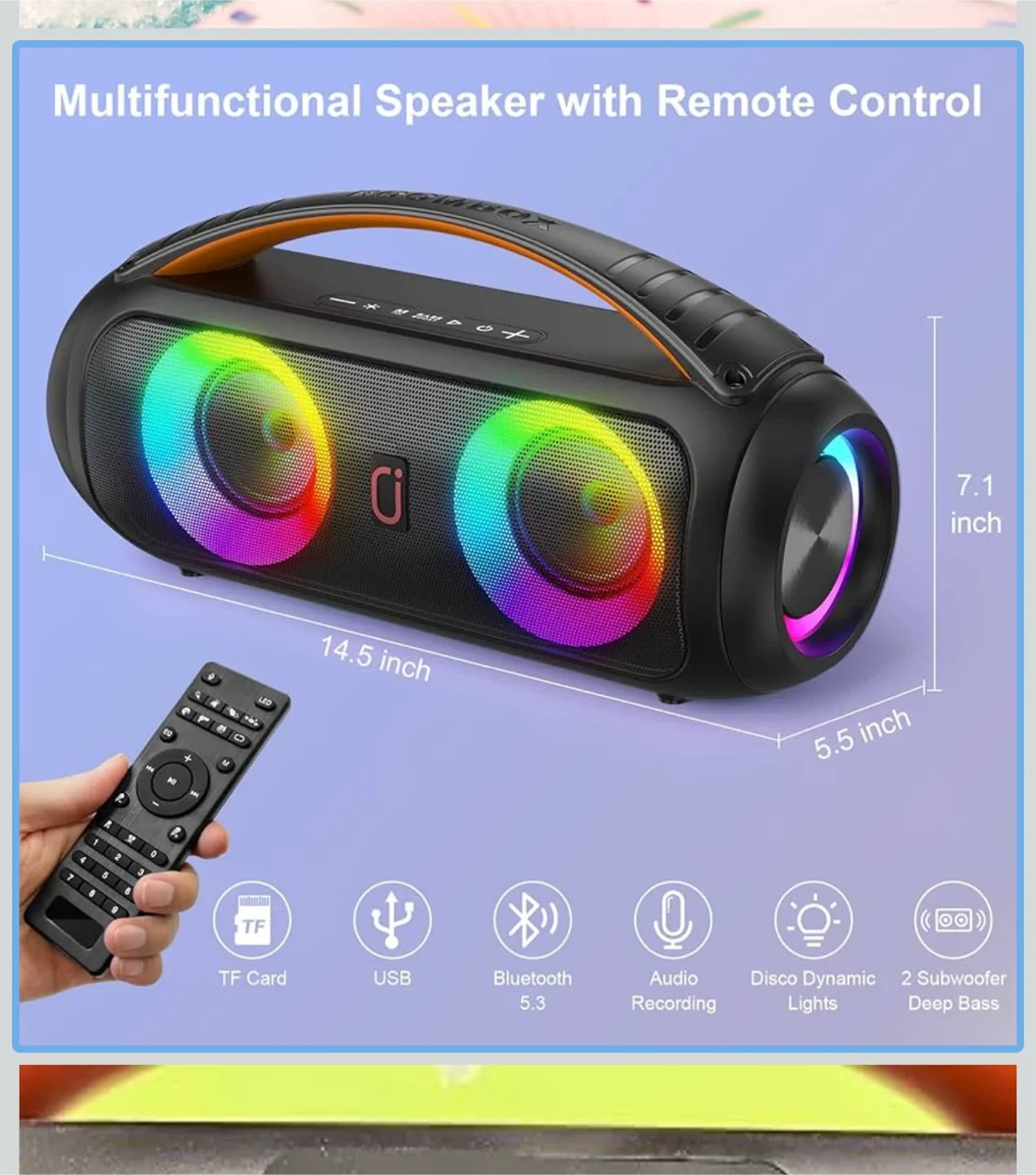 D16-T Waterproof BT Speaker with Remote image indicator(4)