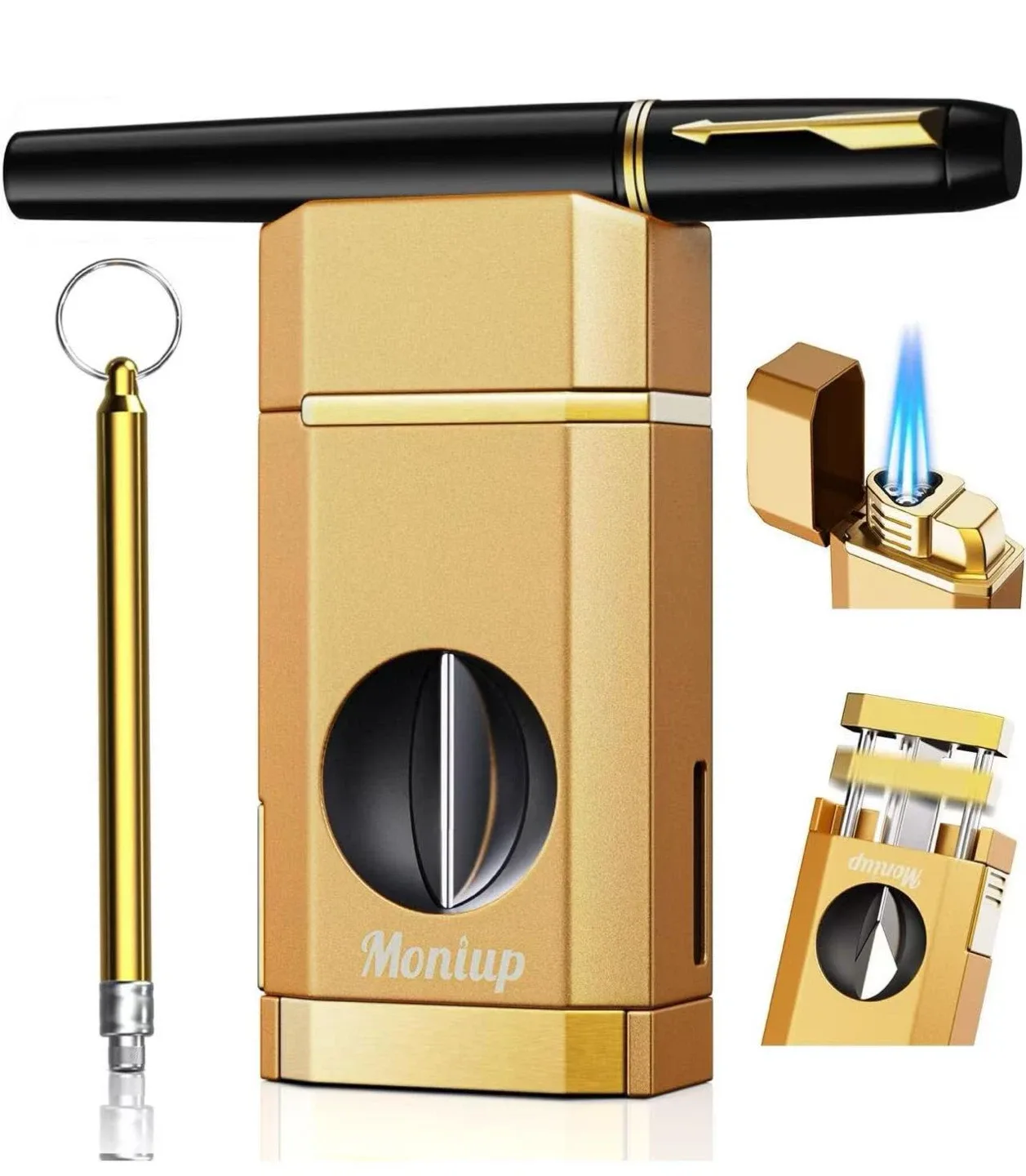 Moniup Multifunctional Torch Lighter - Gold thumbnail