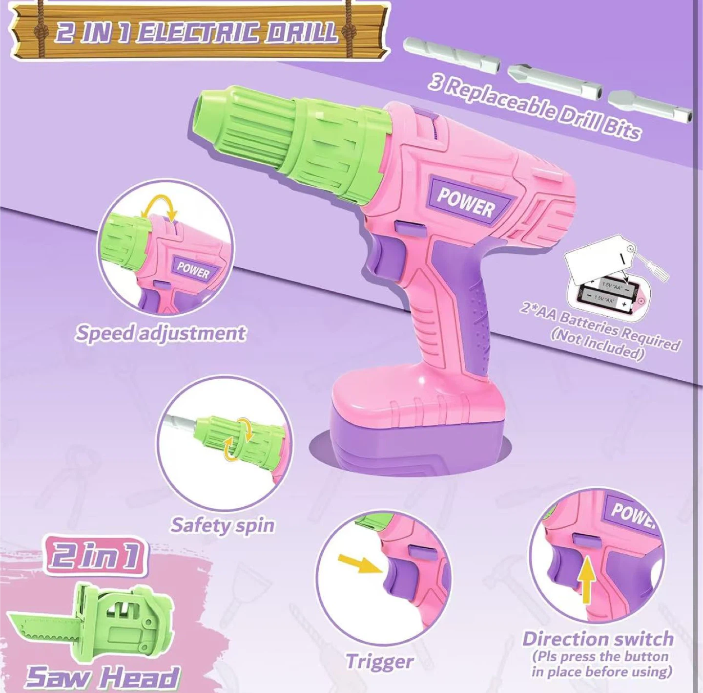 Kids Pink Toy Tool Set - photo 5