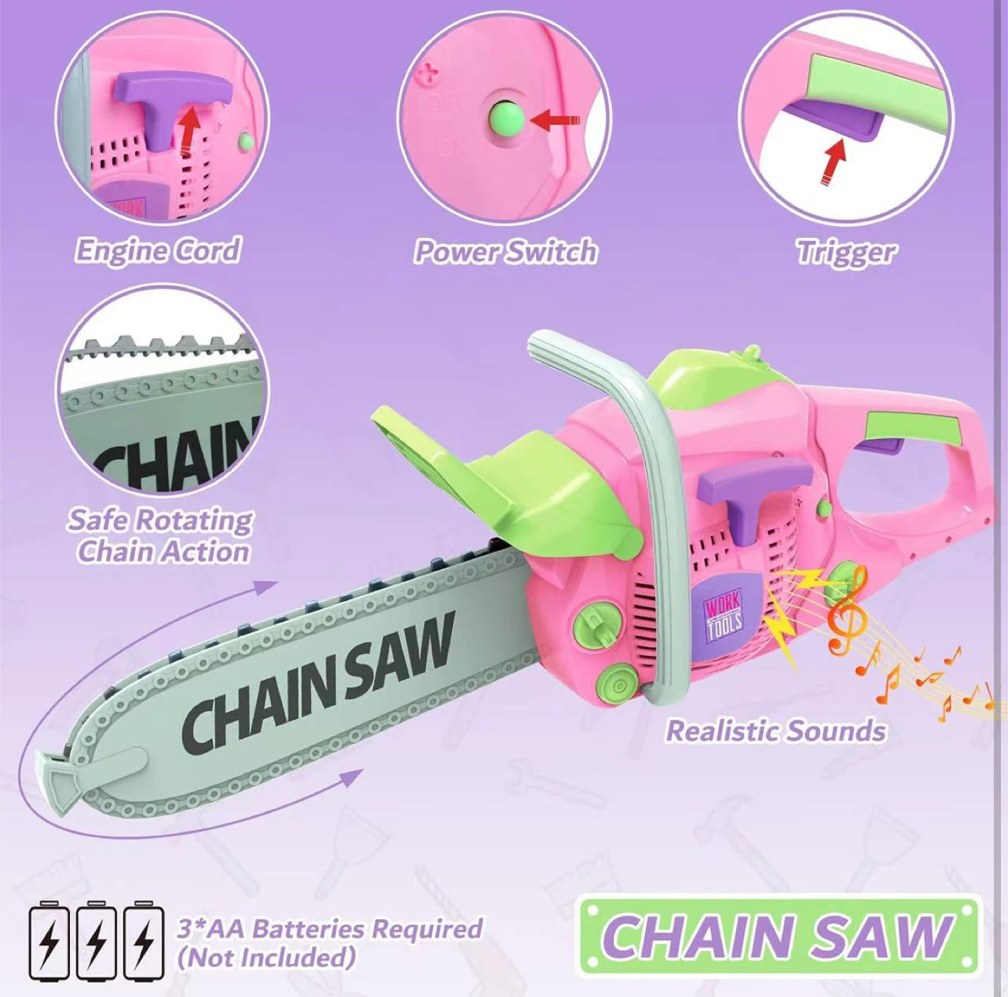 Kids Pink Toy Tool Set - photo 3