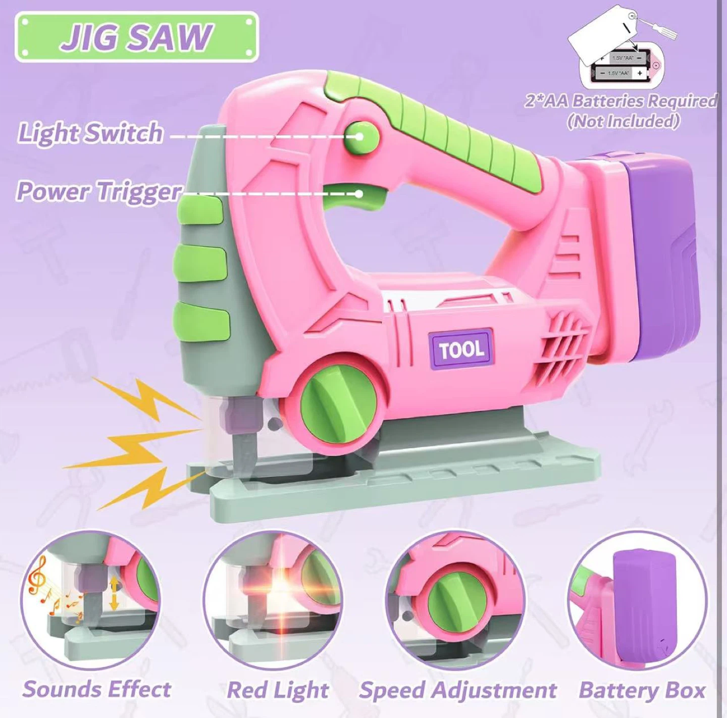 Kids Pink Toy Tool Set - photo 4