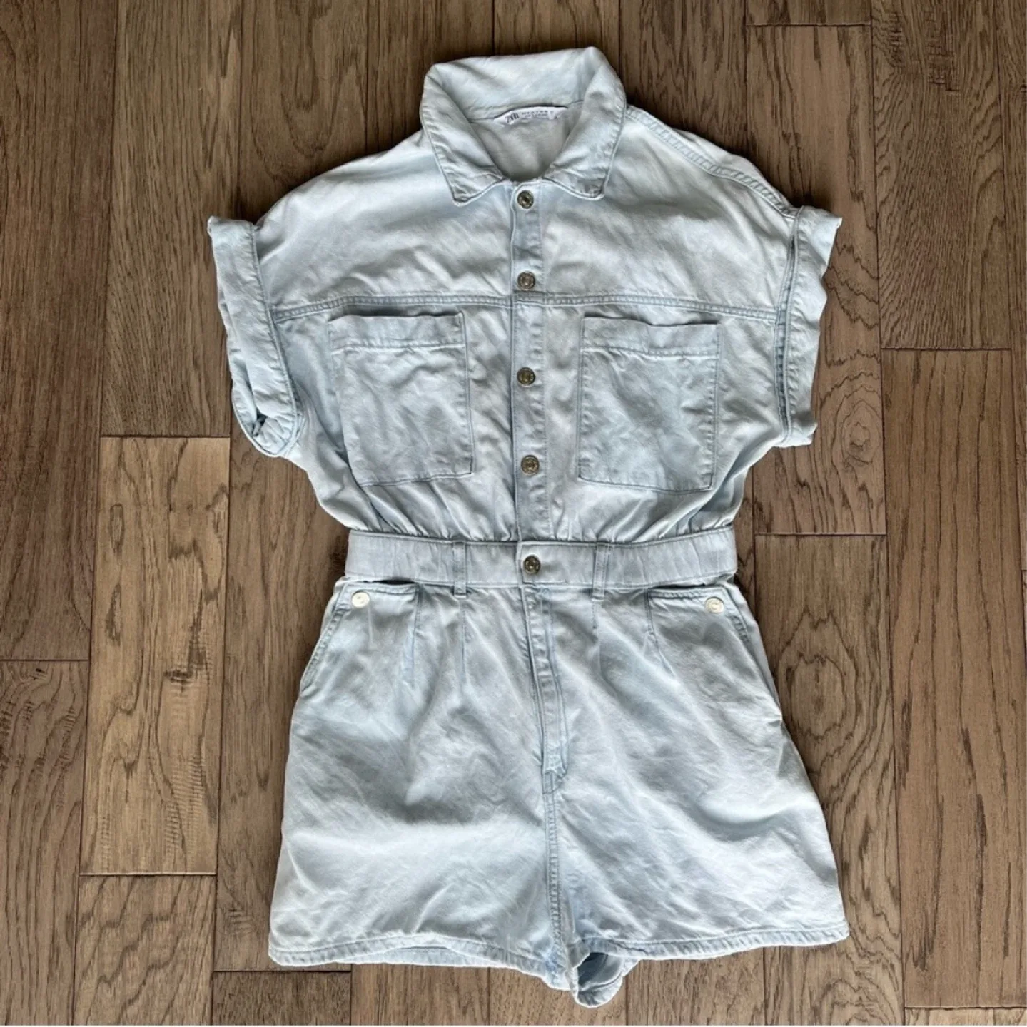🥕 Zara Denim Romper - Size M