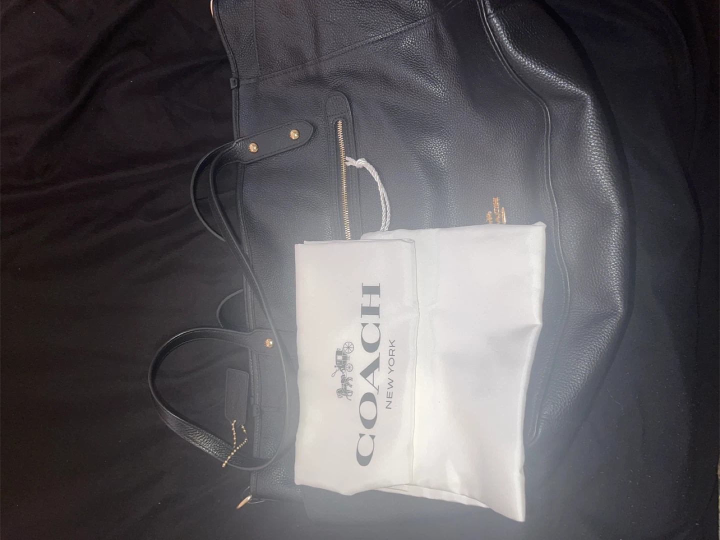 Coach Black Leather Tote Bag - photo 2