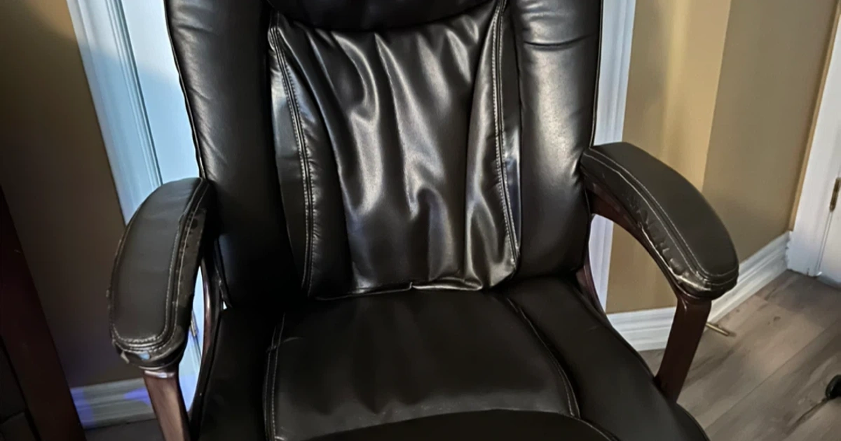 Staples Westcliffe Bonded Leather Manager's Chair Brown Karrot