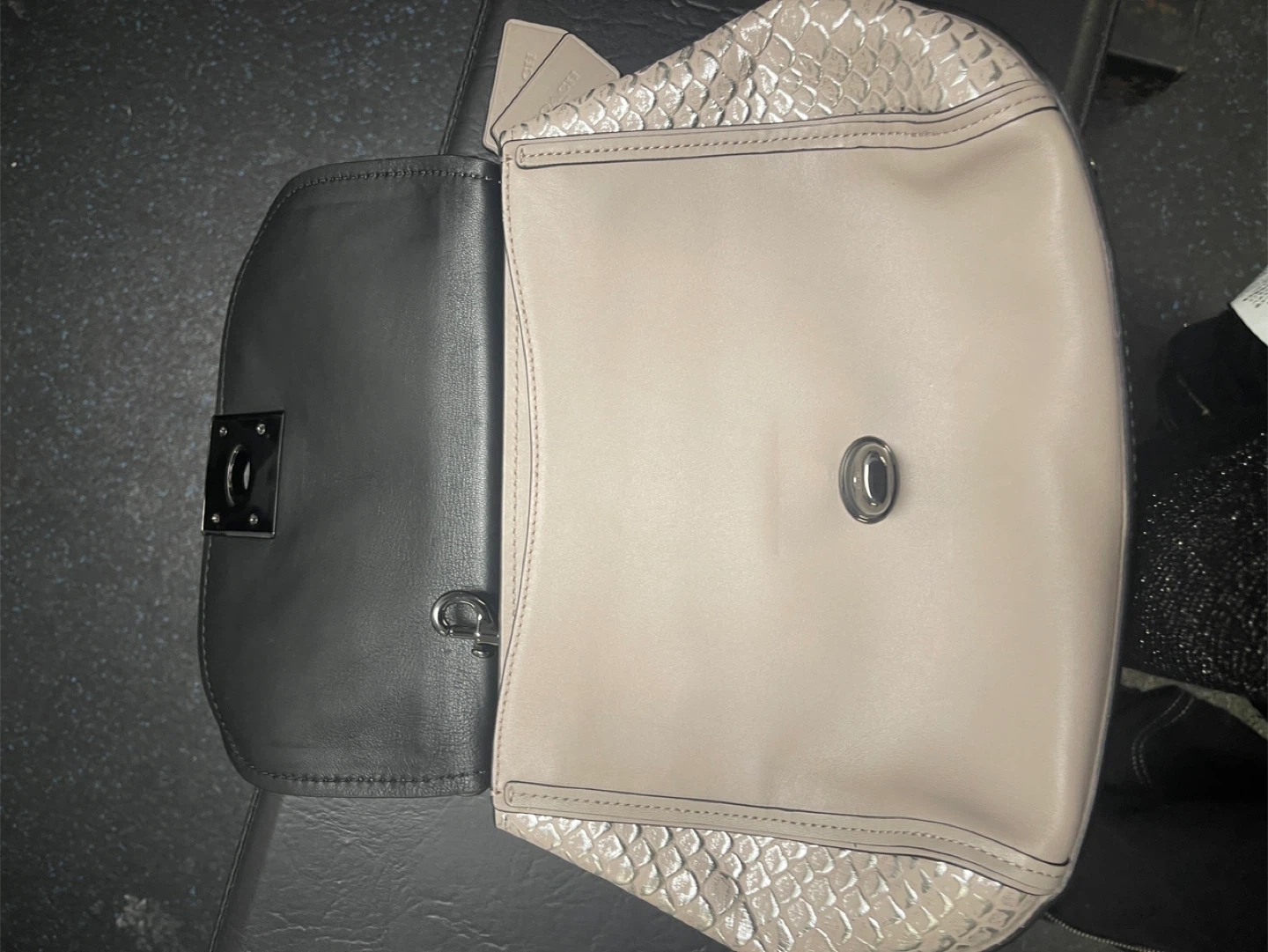 Coach Floral Appliqué Leather Handbag - photo 5