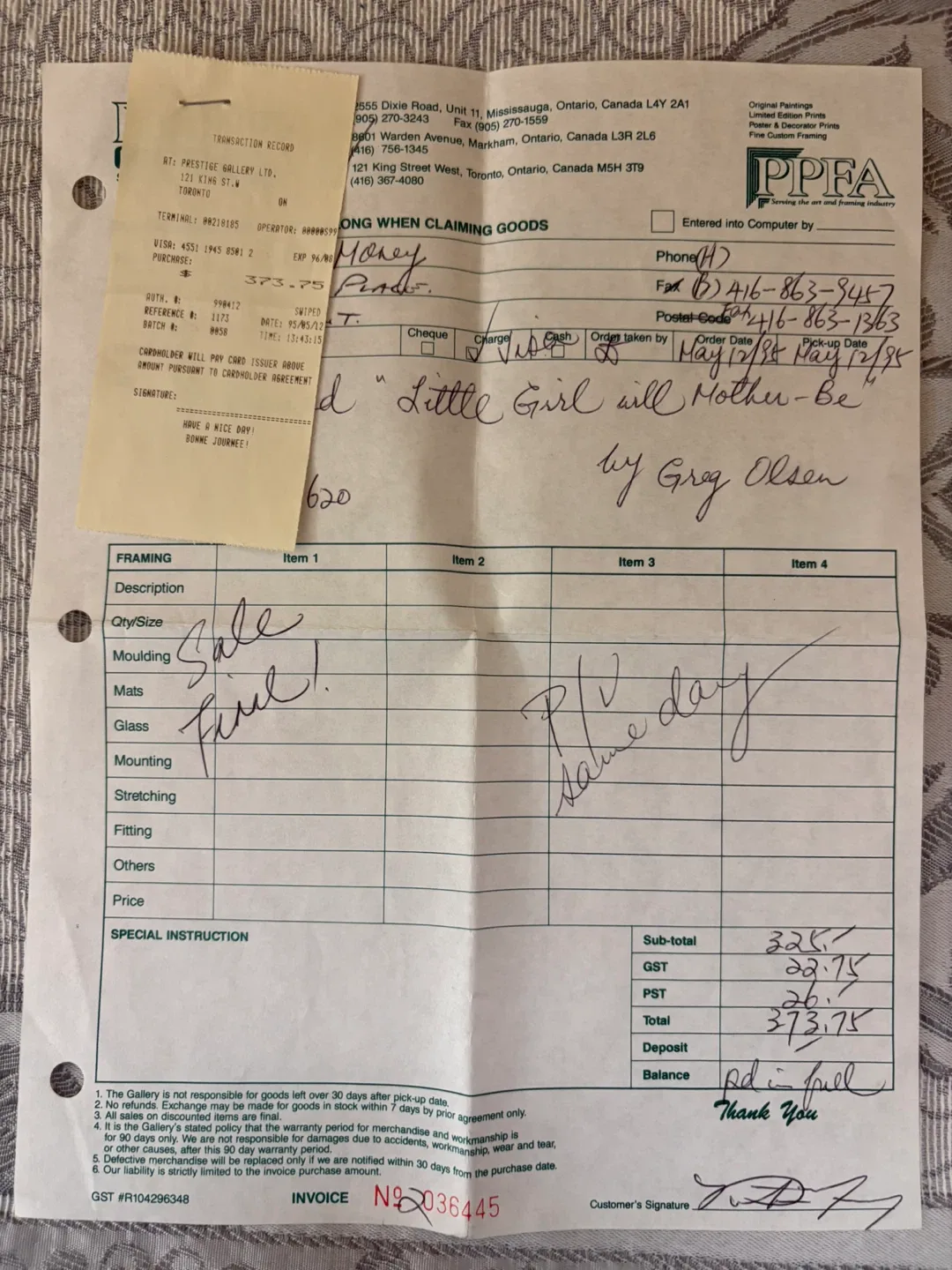 Greg Olsen "Little Girls Will Mothers Be" Framed Print image indicator(5)