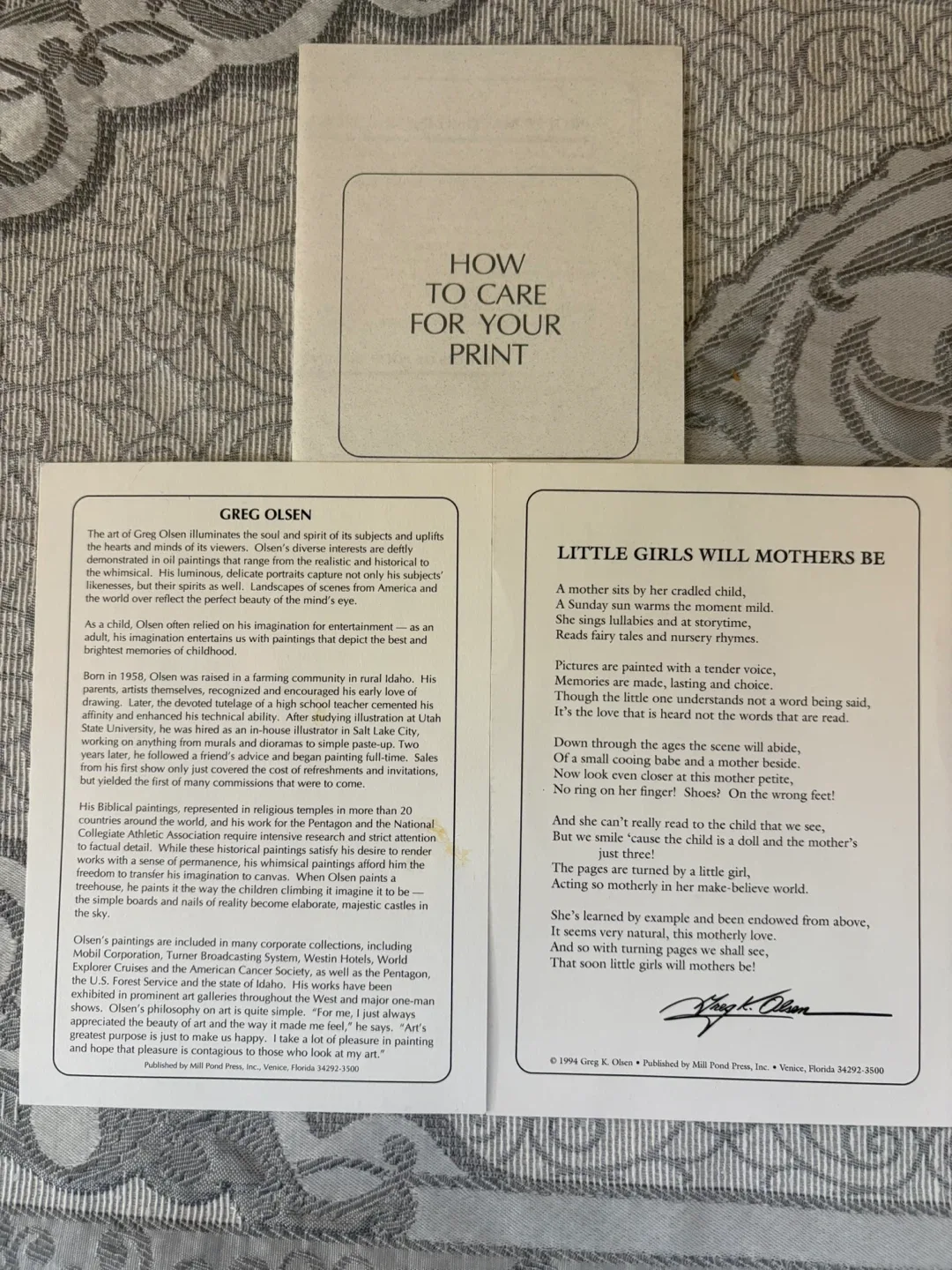 Greg Olsen "Little Girls Will Mothers Be" Framed Print image indicator(7)