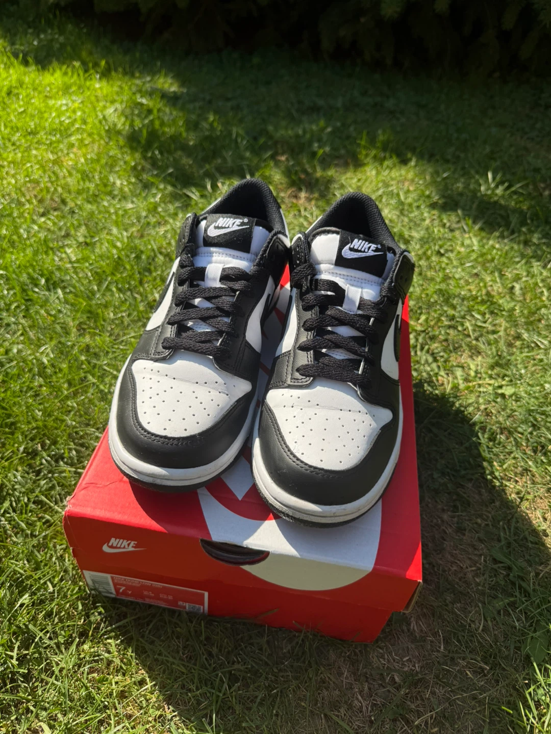 Nike Dunk Low Panda - Size 7Y