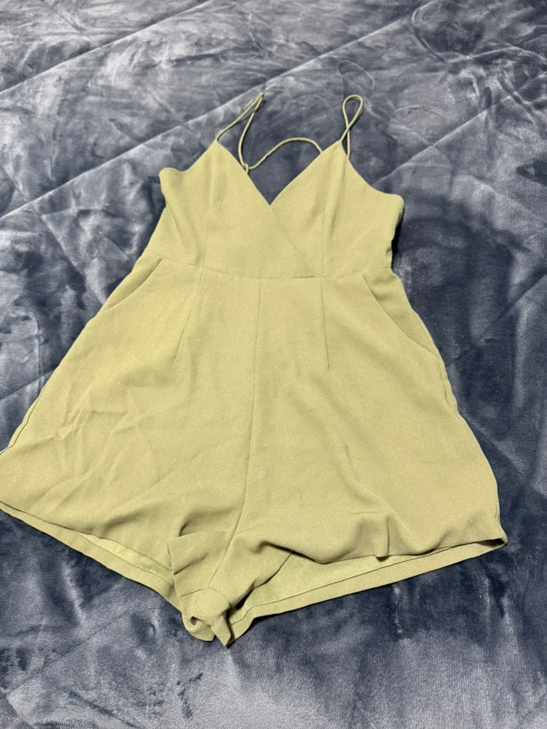 White Fox Green Romper - Size M thumbnail