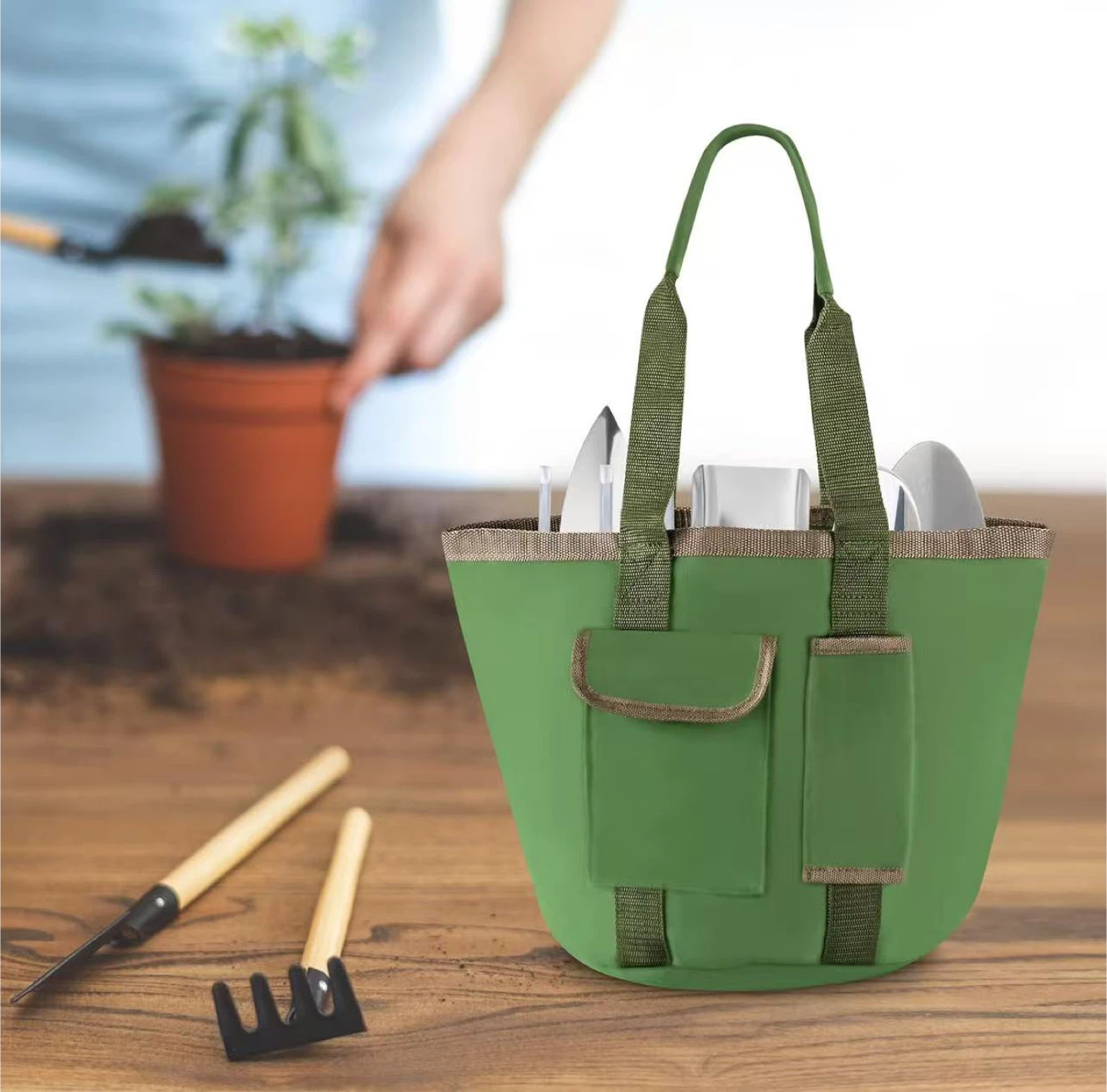 Green Garden Tool Tote Bag - photo 2