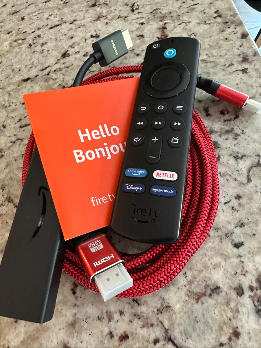 Amazon Fire TV Stick 4K with Remote & HDMI Cable