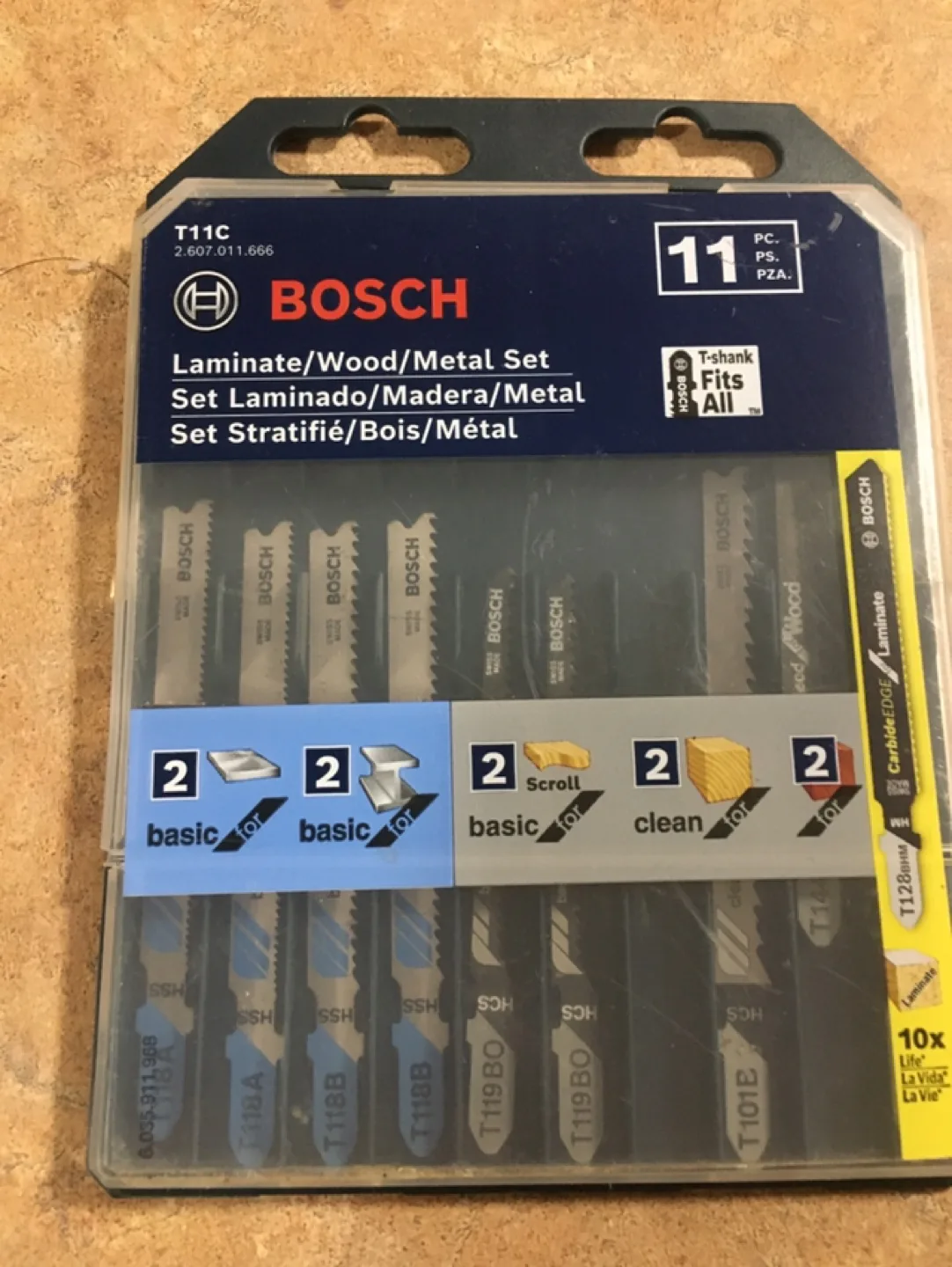 Bosch 11-Piece Laminate/Wood/Metal Jigsaw Blade Set thumbnail