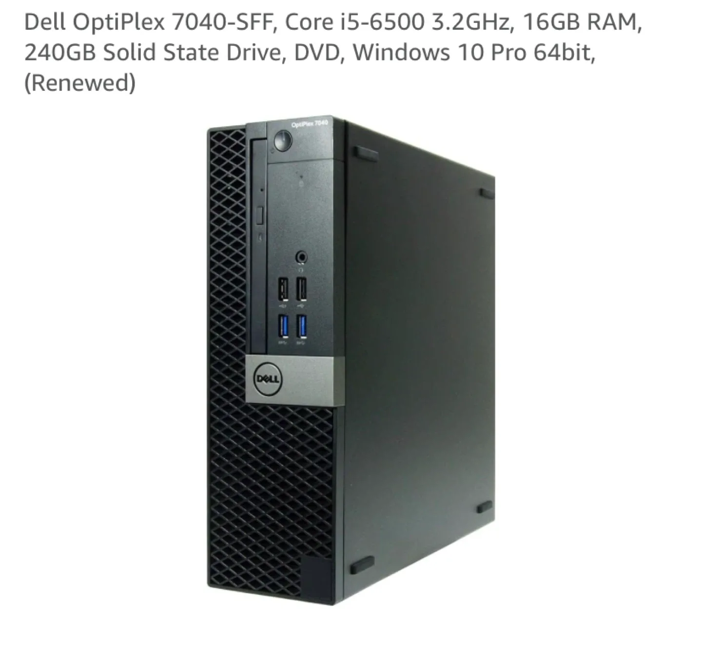 Dell OptiPlex 7040-SFF, Core i5-6500 3.2GHz, 16GB Desktop thumbnail