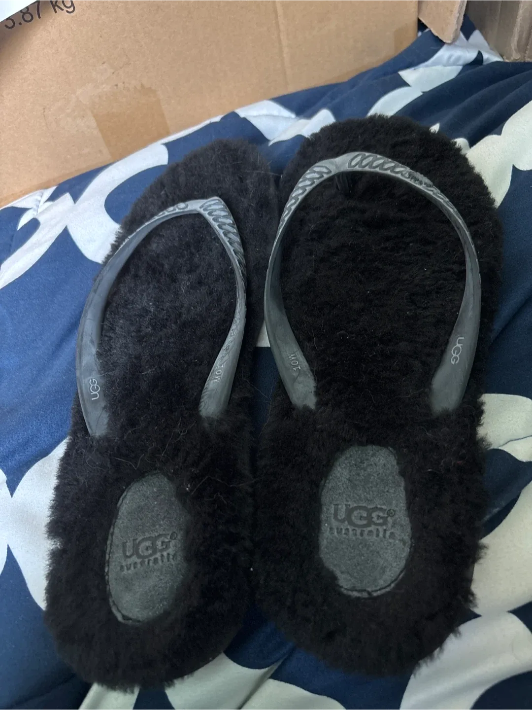 UGG Australia Fluffie Flip Flops - Size 10 image indicator(3)