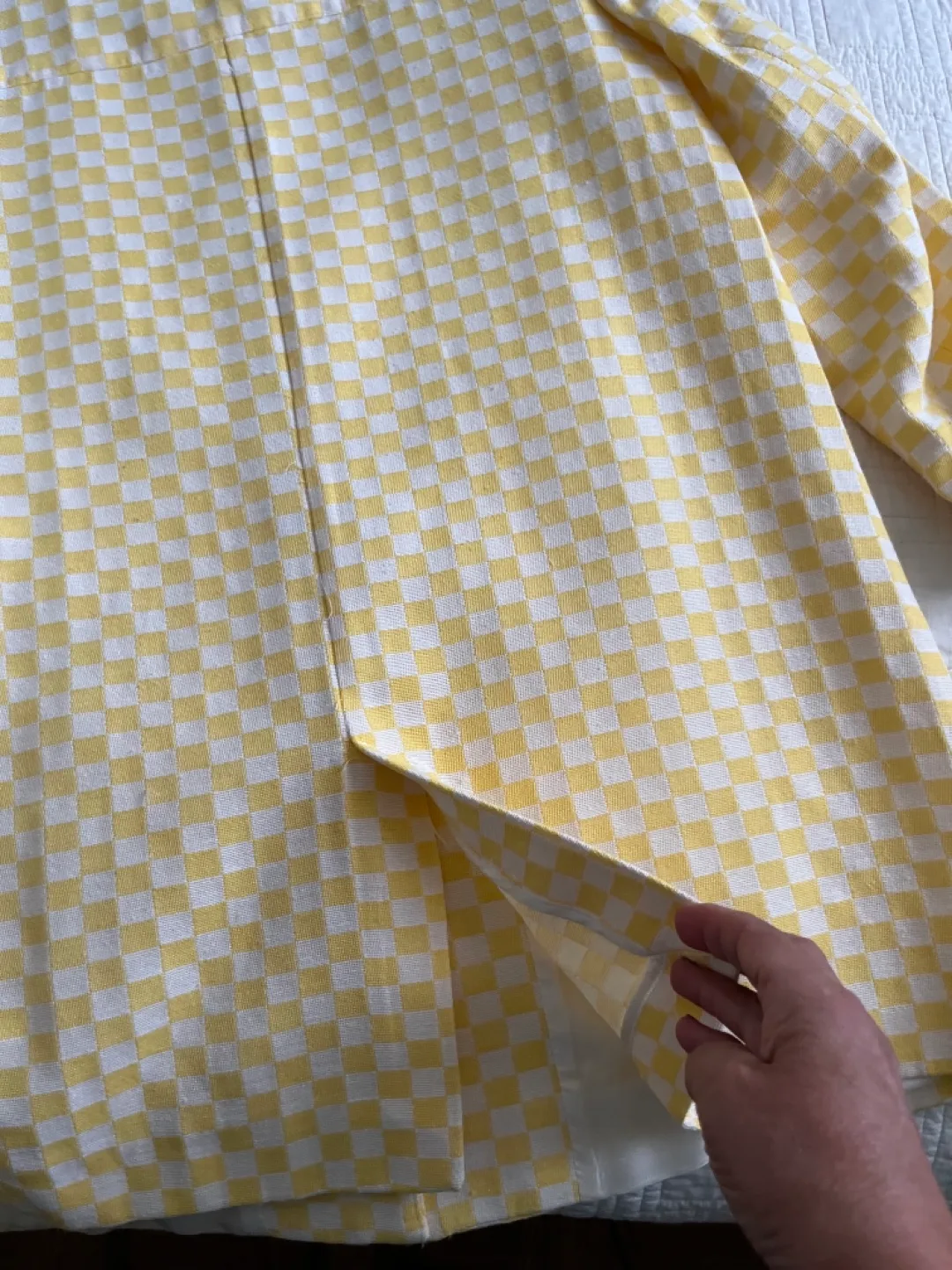 Zara Yellow & White Checkered Jacket - XL image indicator(6)