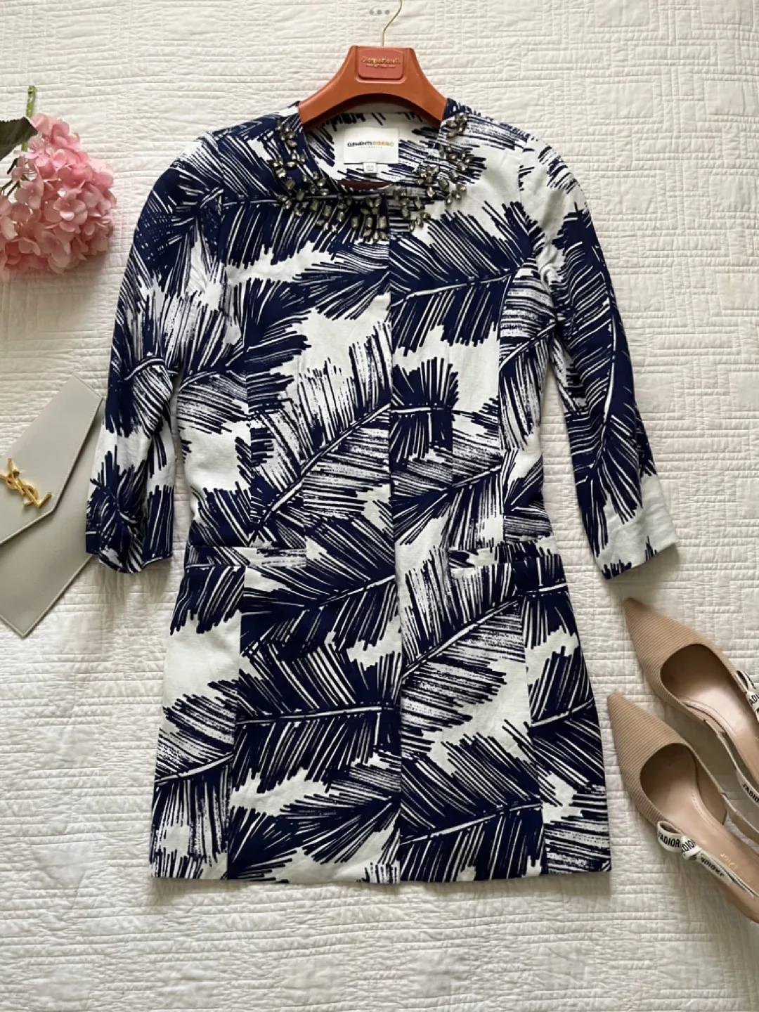 Linen Blend Dress, Size 10 thumbnail