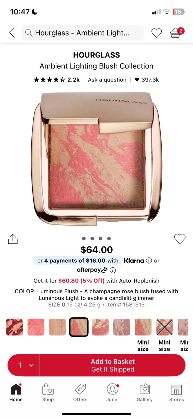 Hourglass Ambient Lighting Blush - Luminous Flush image indicator(3)