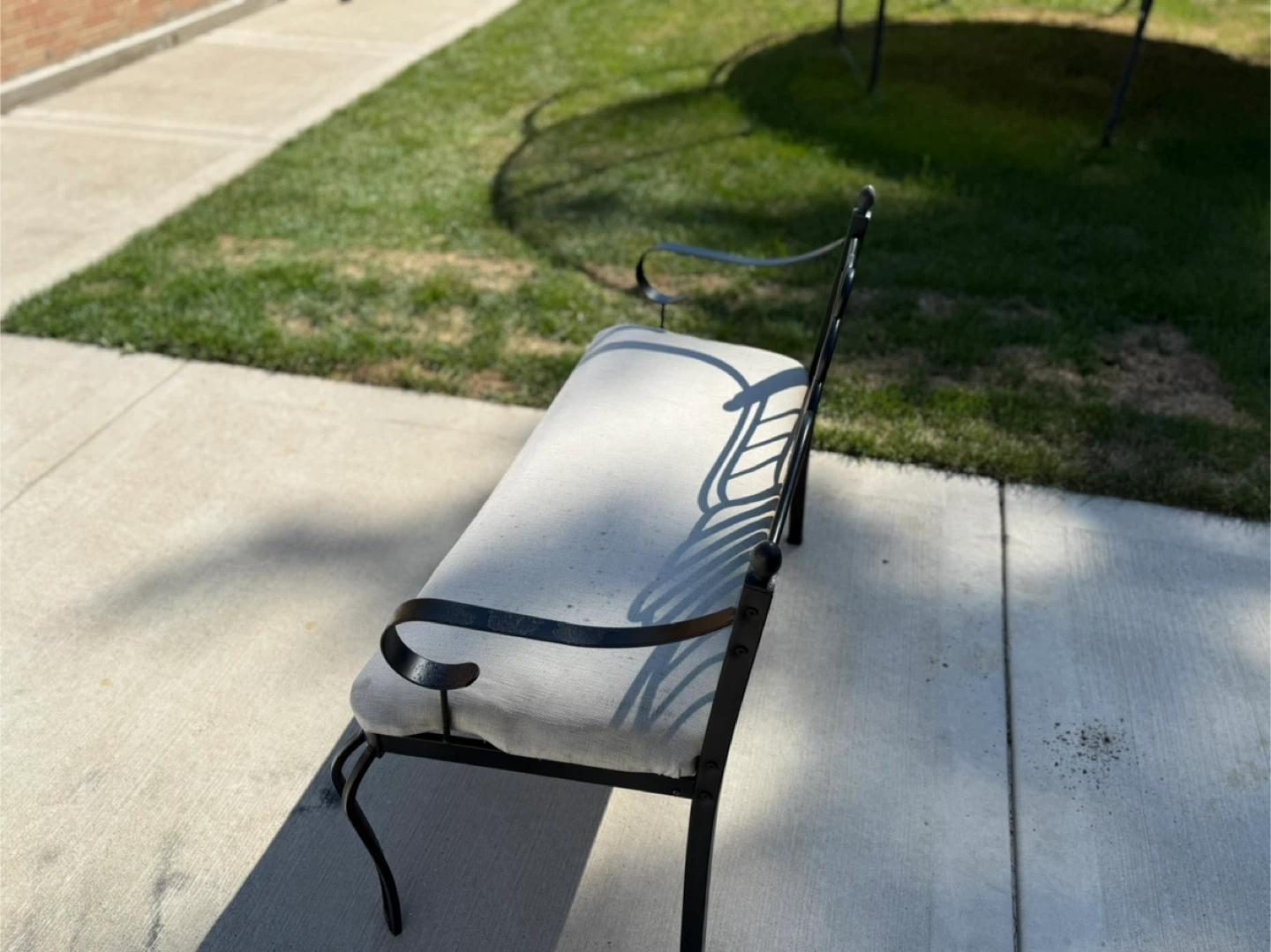 Metal Garden Bench with Cushion - photo 4