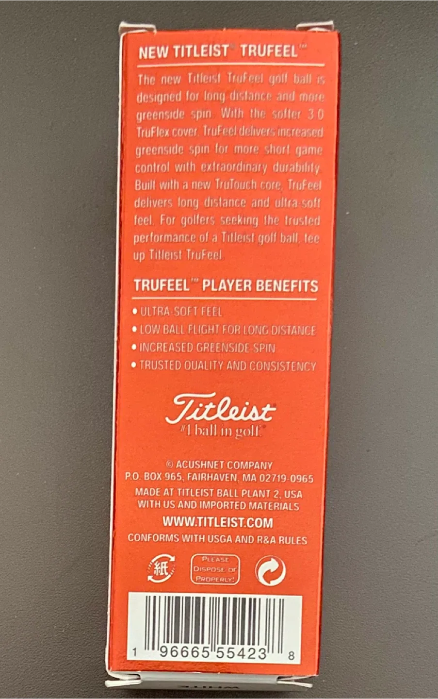Titleist Trufeel Golf Balls - New in Box image indicator(2)
