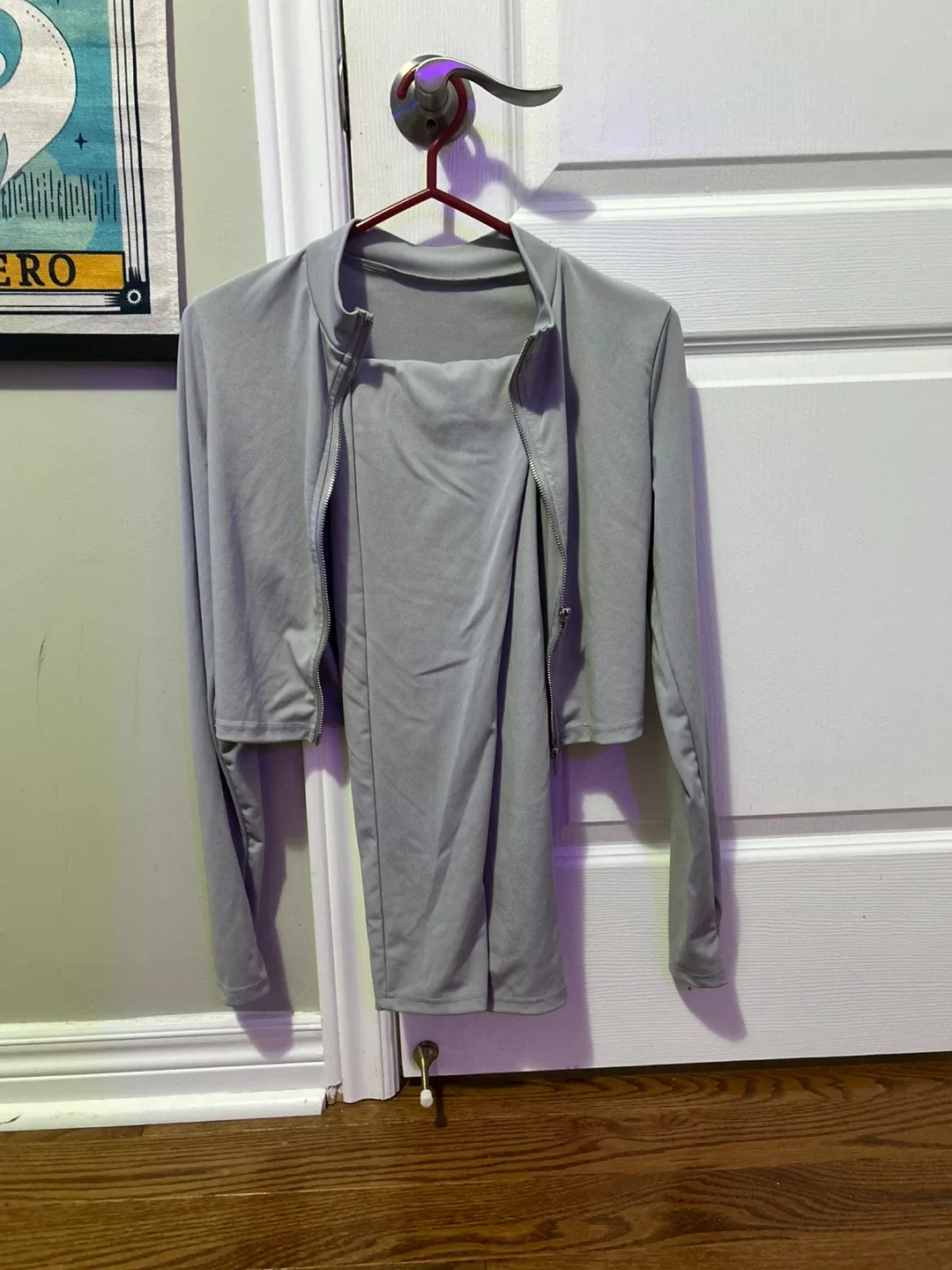 Light Grey Two-Piece Tracksuit Set thumbnail