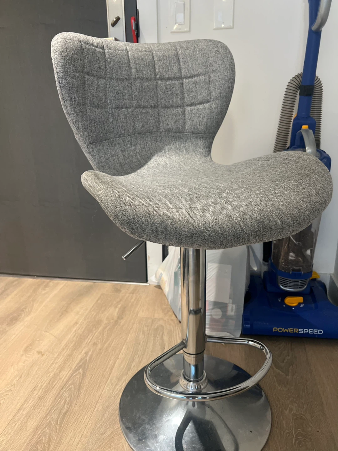 Grey Adjustable Height Bar Stool - photo 3