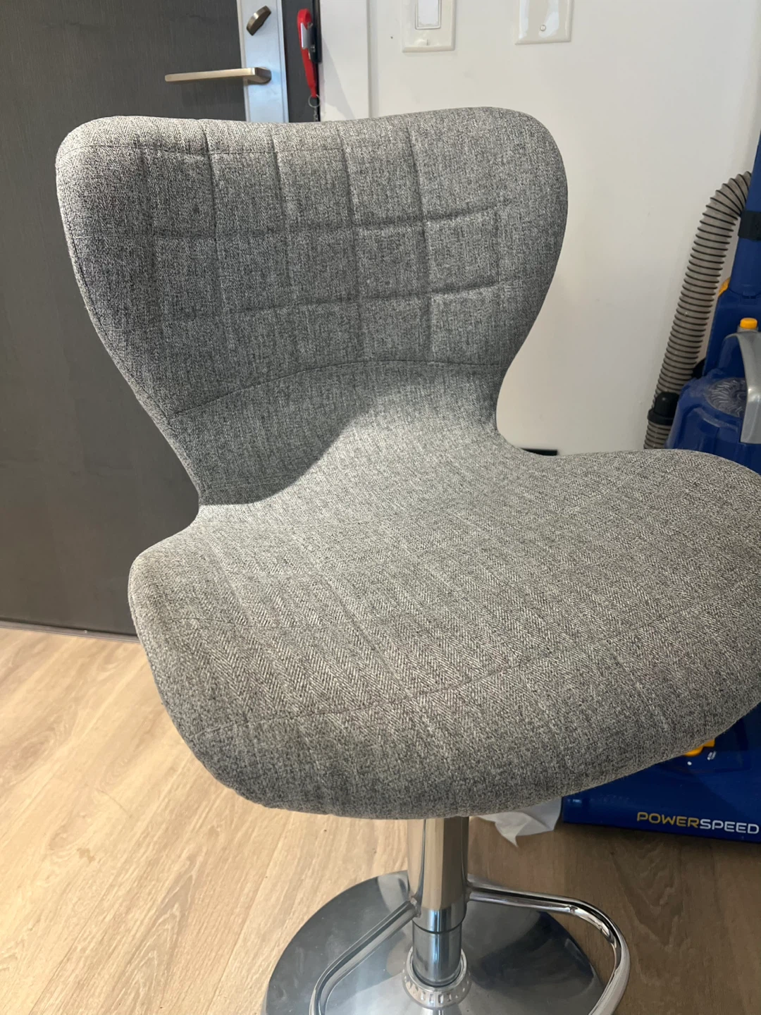 Grey Adjustable Height Bar Stool