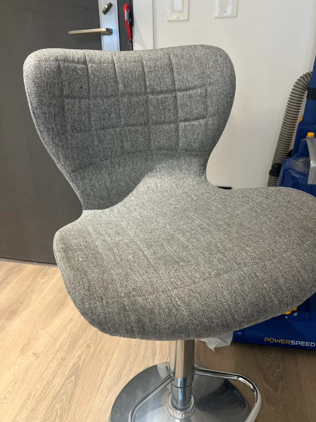 Grey Adjustable Height Bar Stool