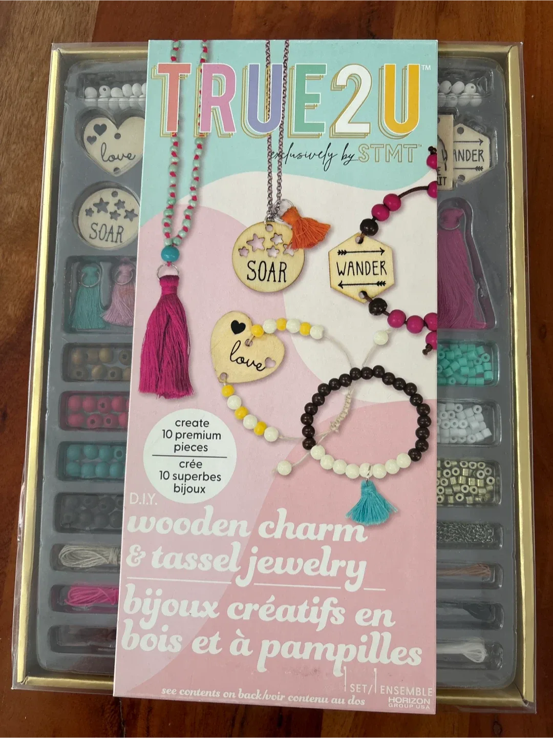 TRUE2U Wooden Charm & Tassel Jewelry DIY Kit thumbnail