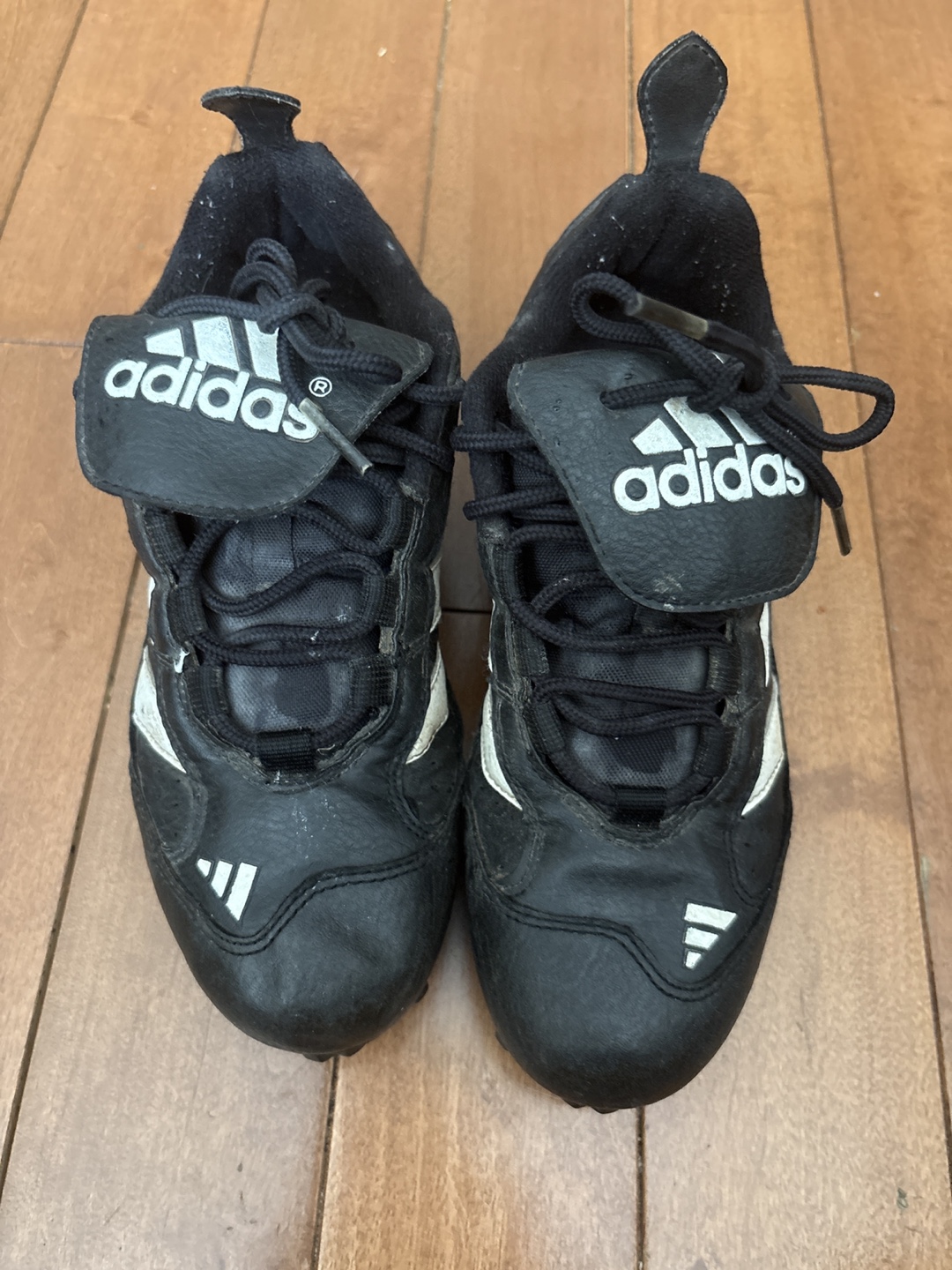 Adidas Black & White Cleats - Size 6