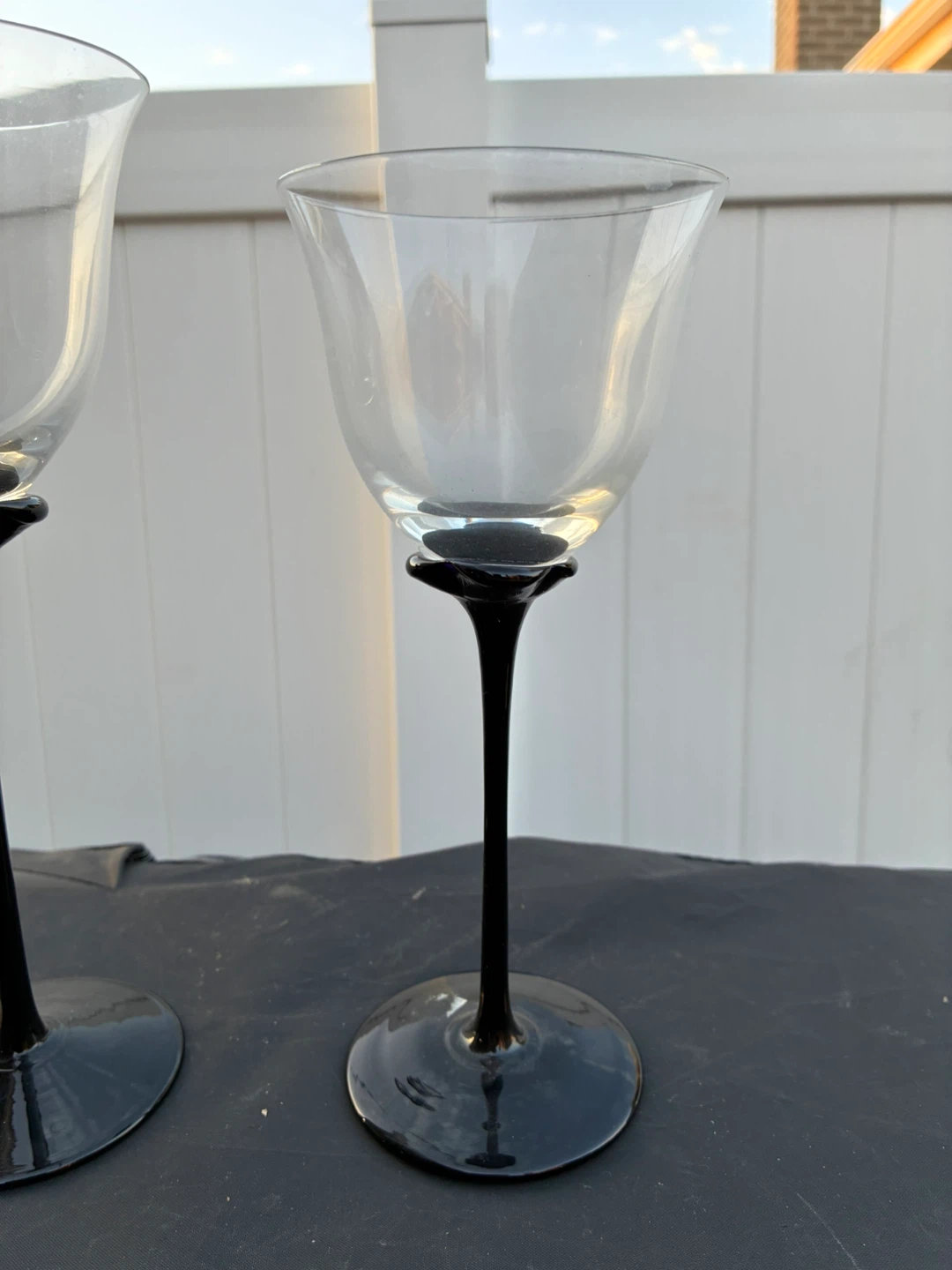 Tall Cocktail Glasses with Black Stem - photo 3