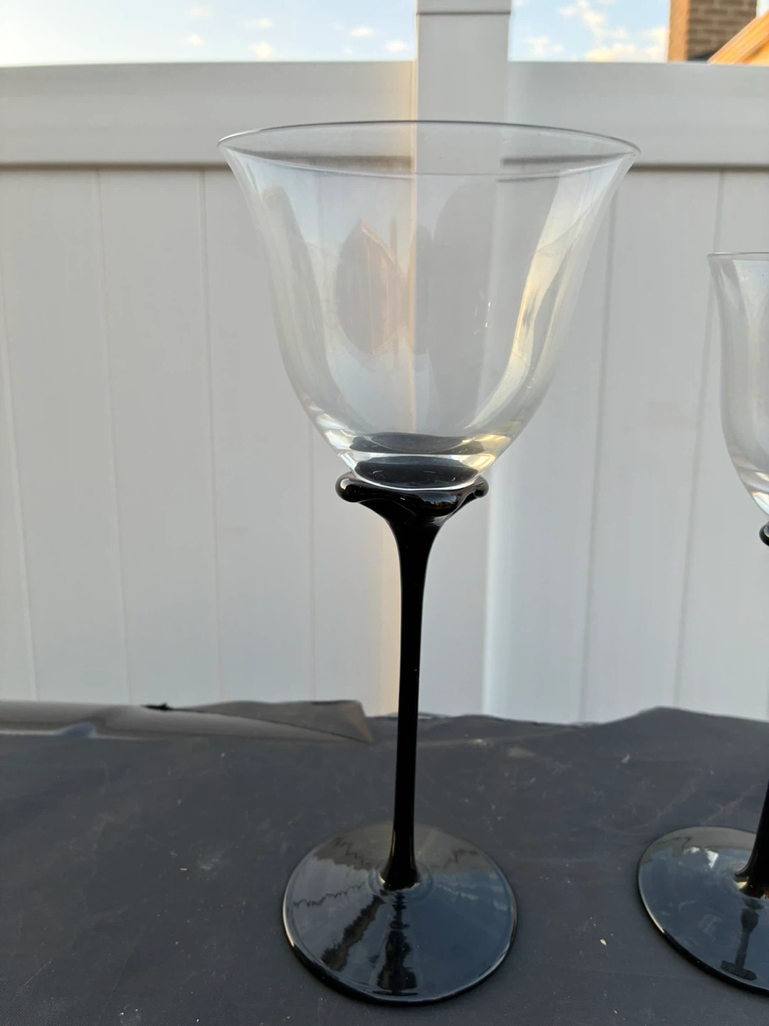 Tall Cocktail Glasses with Black Stem - photo 2