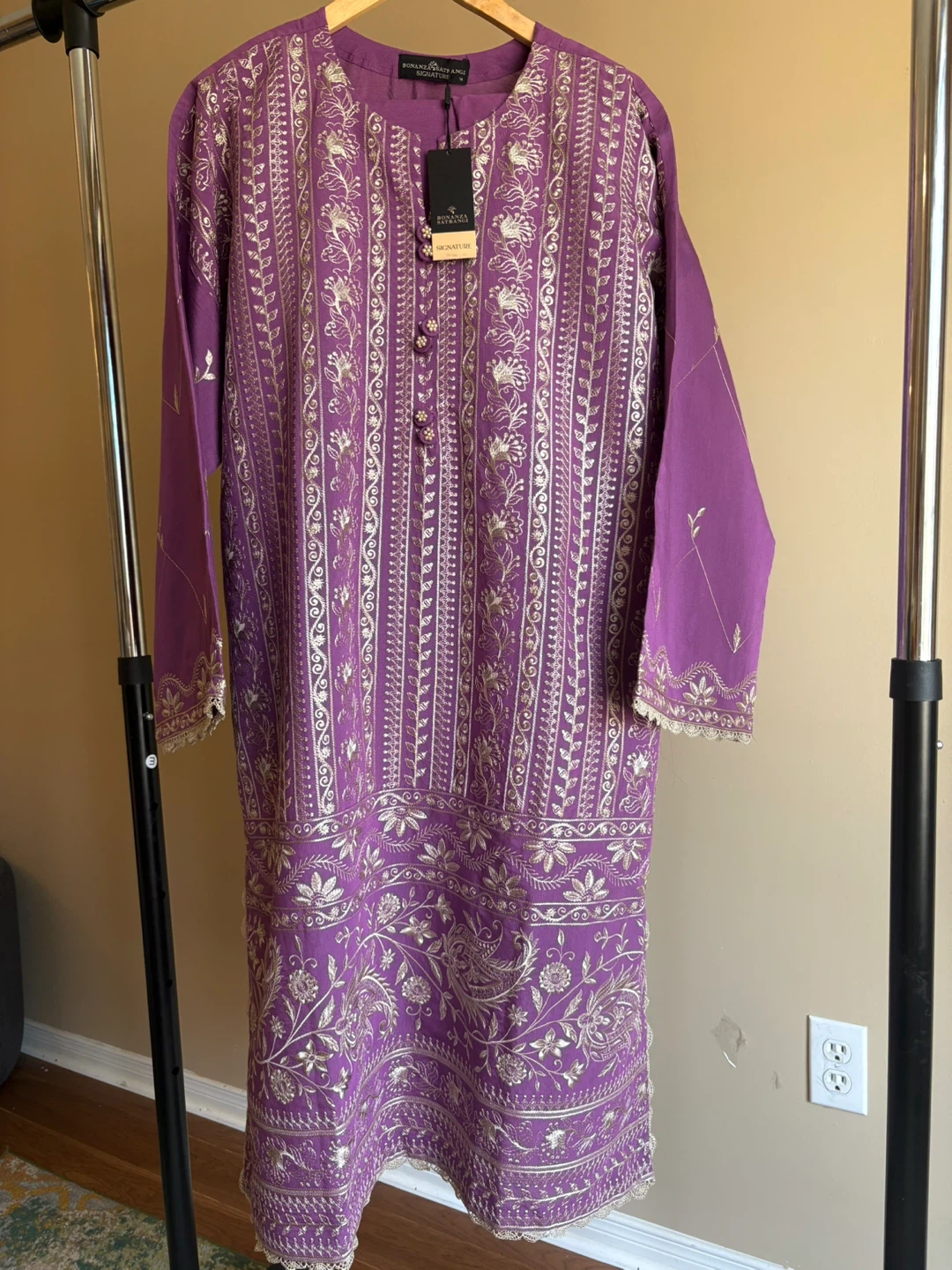 Purple Bonanza satrangi embroided Suit - photo 2