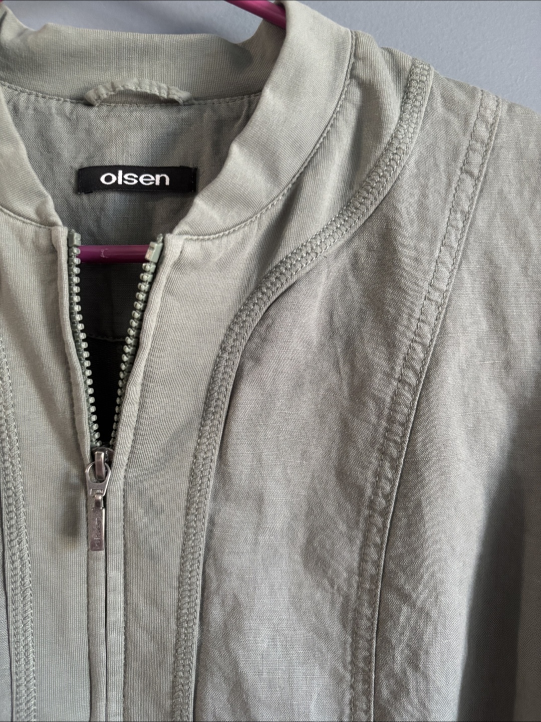 Olsen Olive Green Jacket Size S/M - photo 2