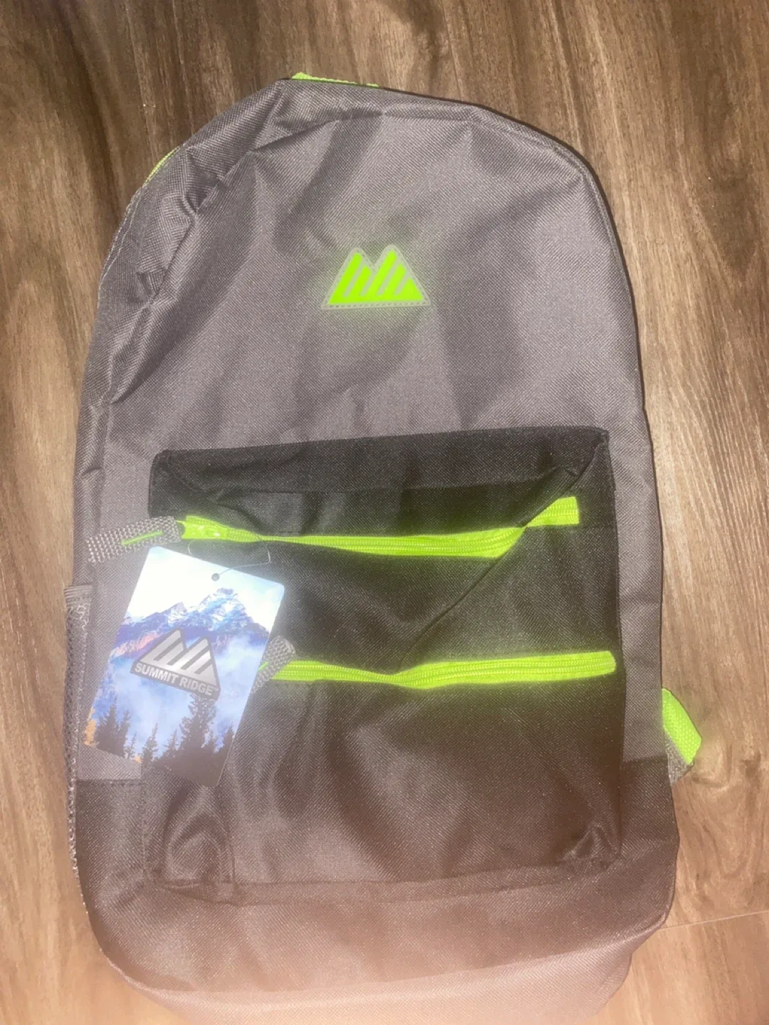 Summit Ridge Backpack - Grey & Neon Green thumbnail